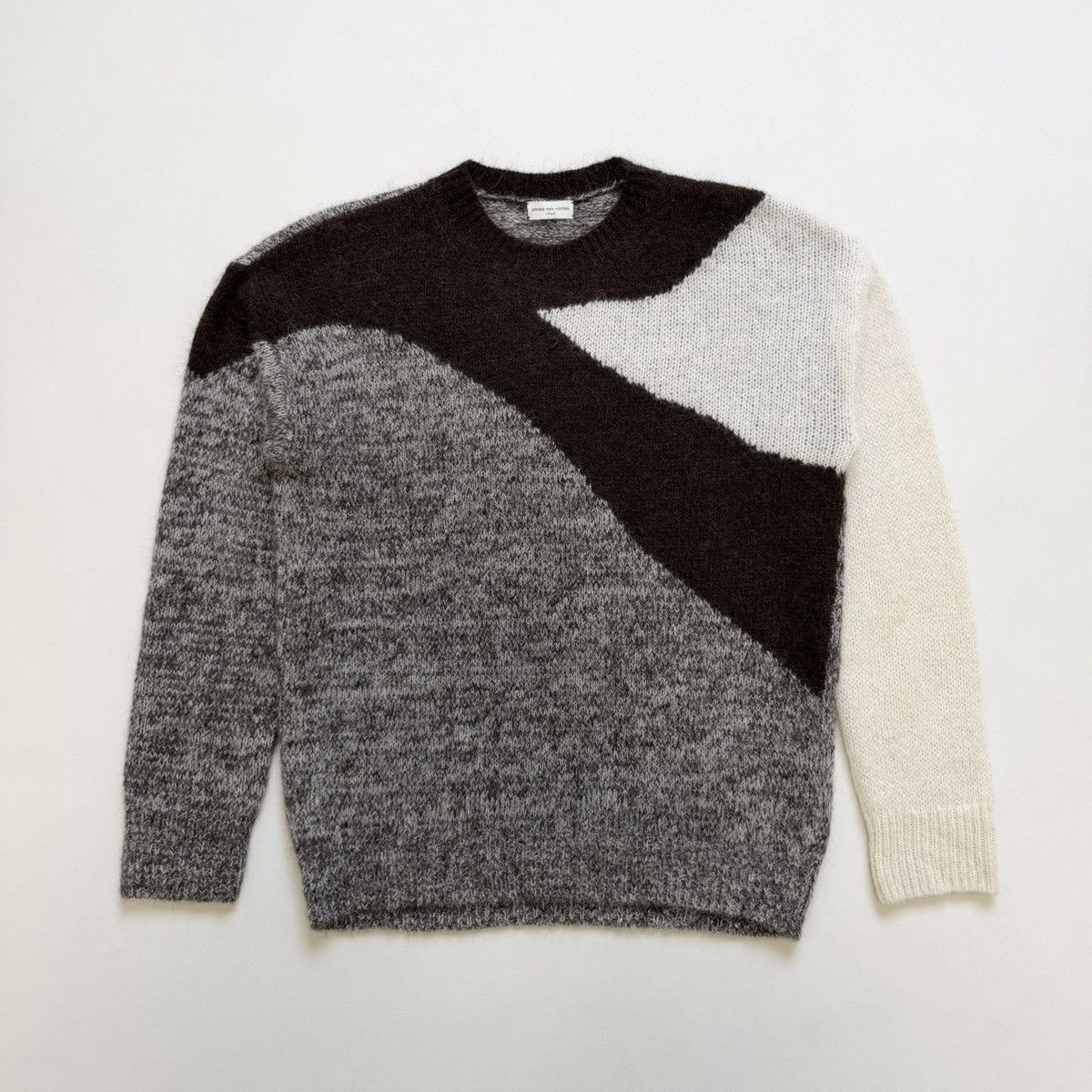 Dries Van Noten Abstract Weave Alpaca Wool Sweater Size US M / EU 48-50 / 2 - 2 Thumbnail