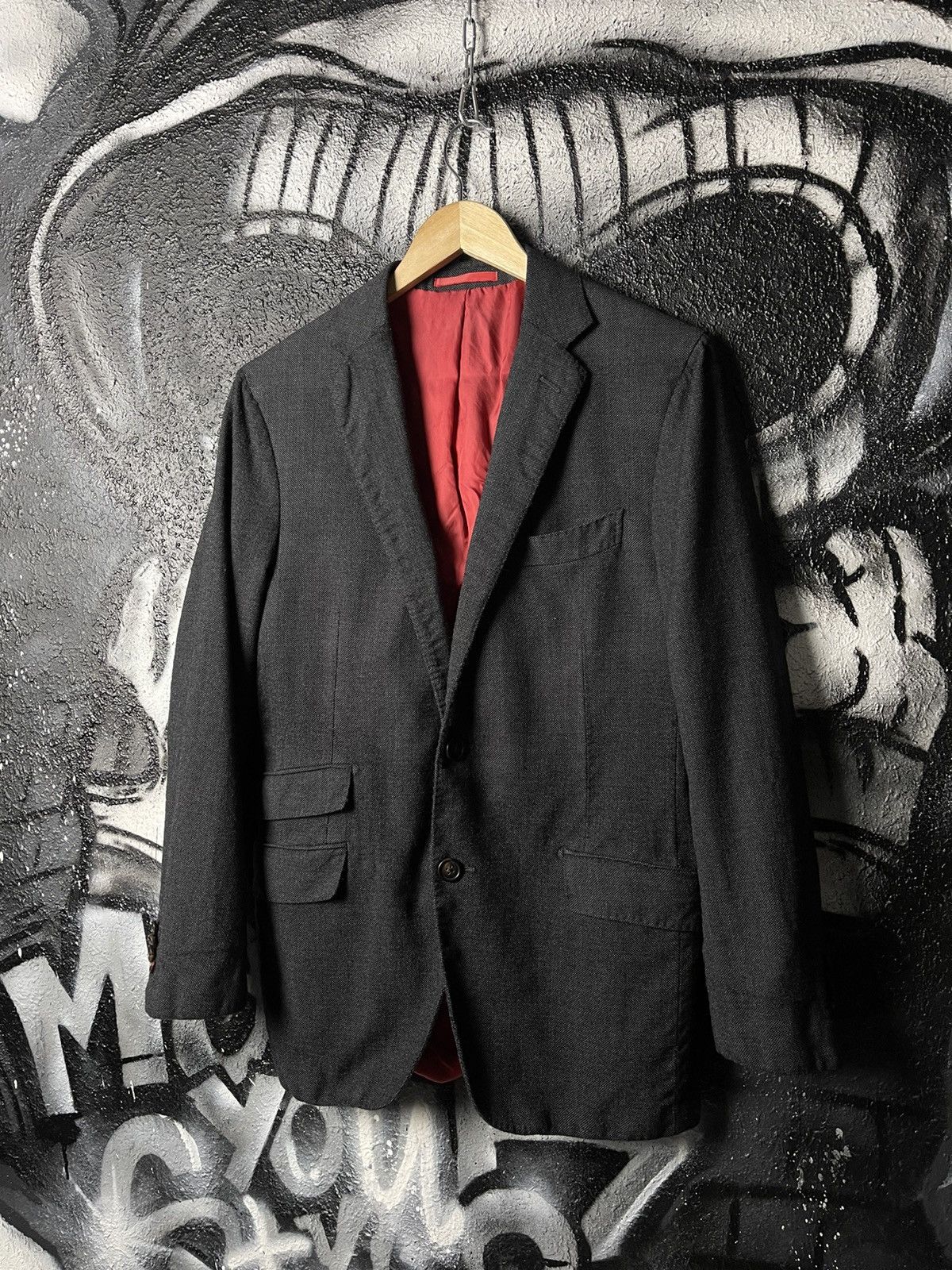 Suitsupply Suitsupply Sienna Dark Grey Wool Blazer Jacket Size 48 Size 48R - 1 Thumbnail