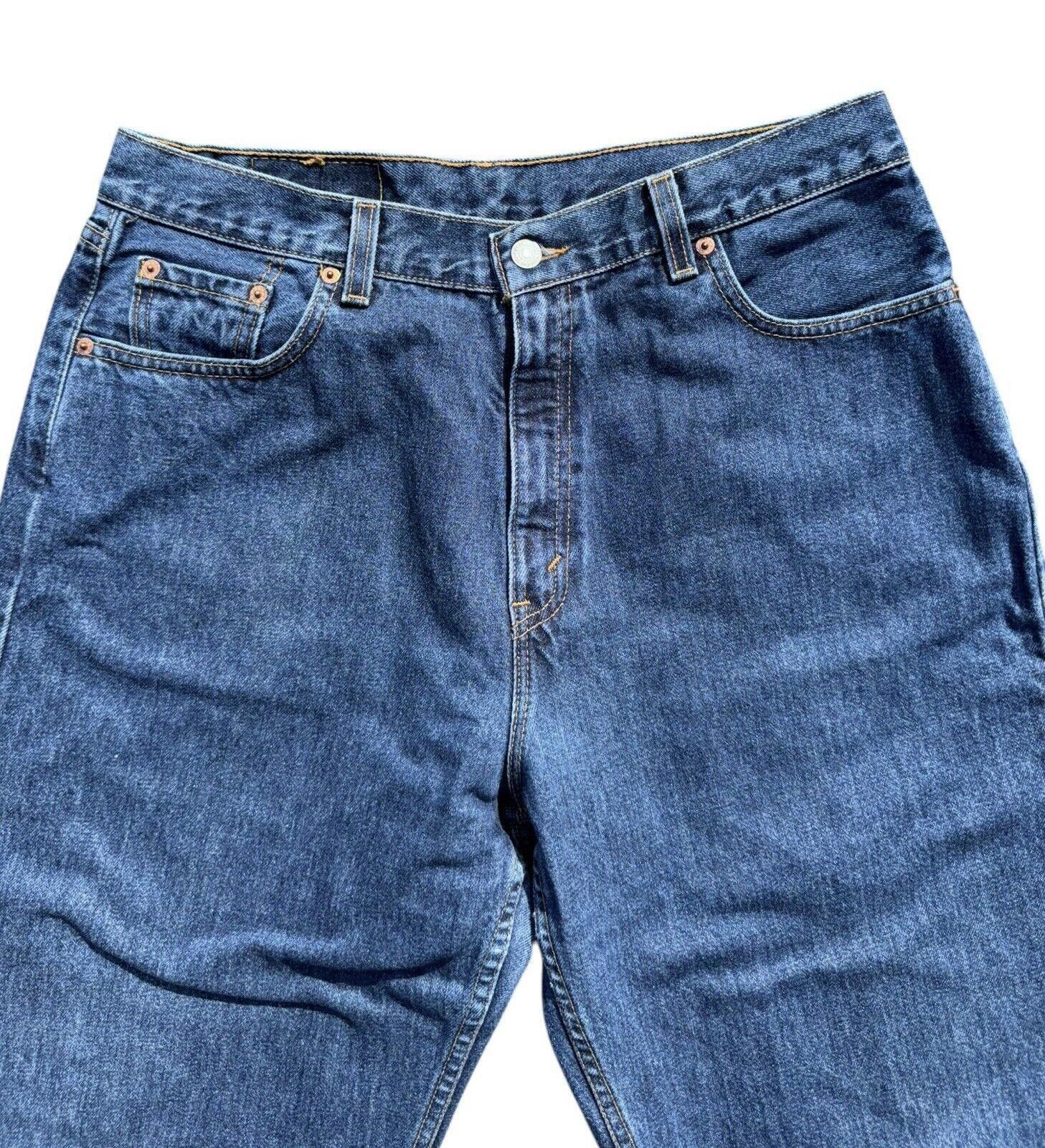 Levi's Vintage Levis 560 90s Blue Wash Loose Fit Jeans Womens 14 Size 36" / US 14 / IT 50 - 3 Thumbnail