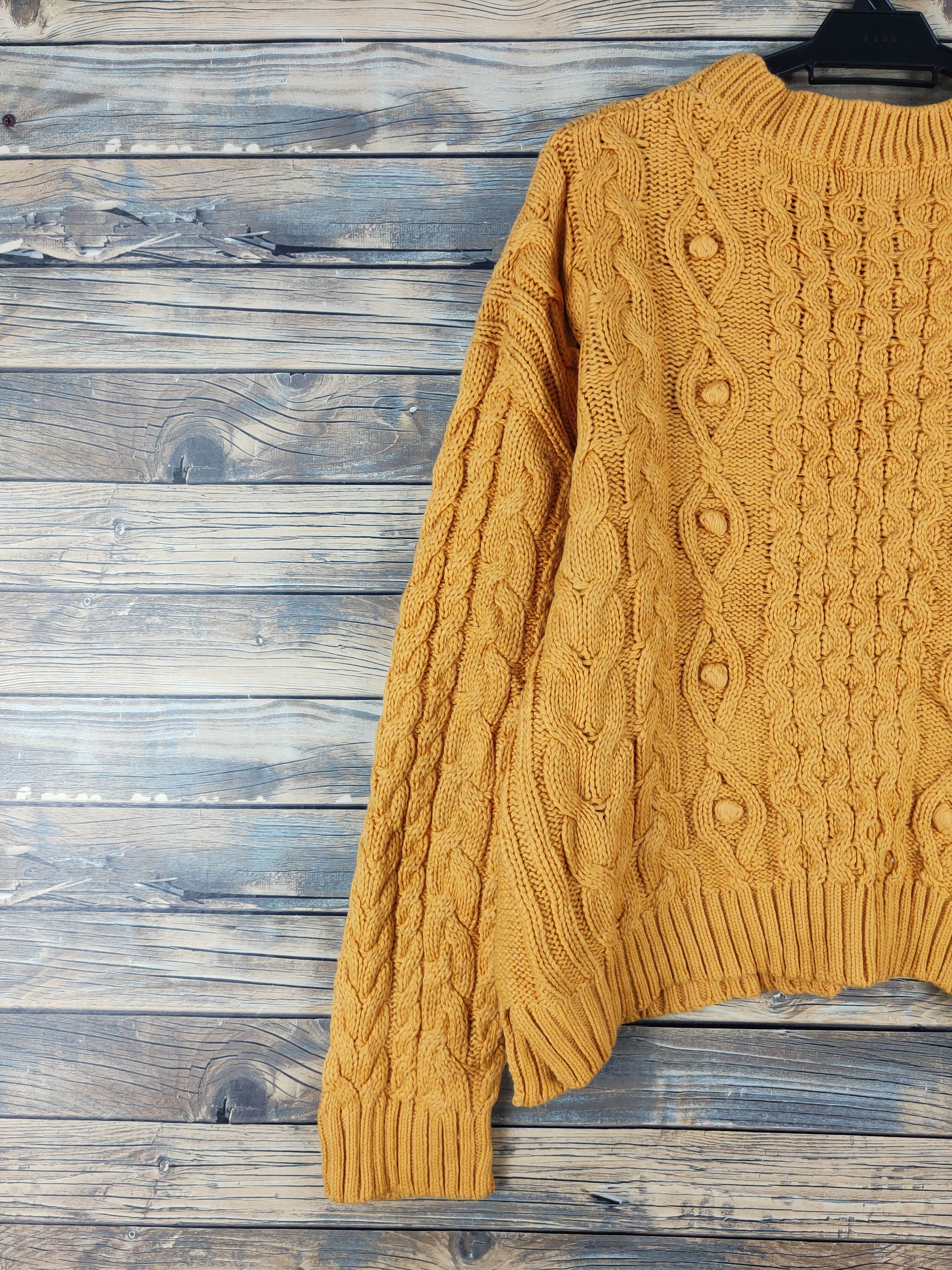 Aran Isles Knitwear Lowrys Farm Mustard Knitwear Sweatshirts #W1677 Size US M / EU 48-50 / 2 - 8 Thumbnail