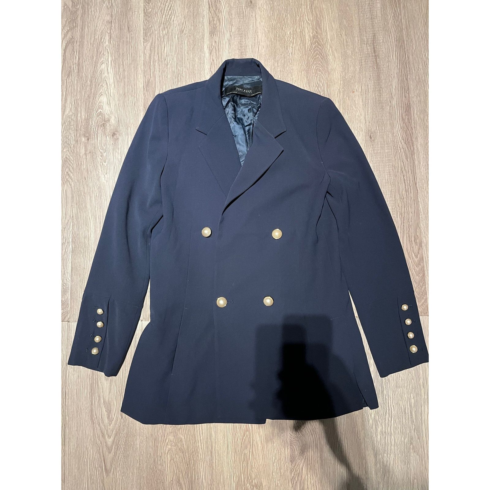 Zara Zara Women - Double Breasted Blazer / Navy / size Small Size S / US 4 / IT 40 - 1 Thumbnail