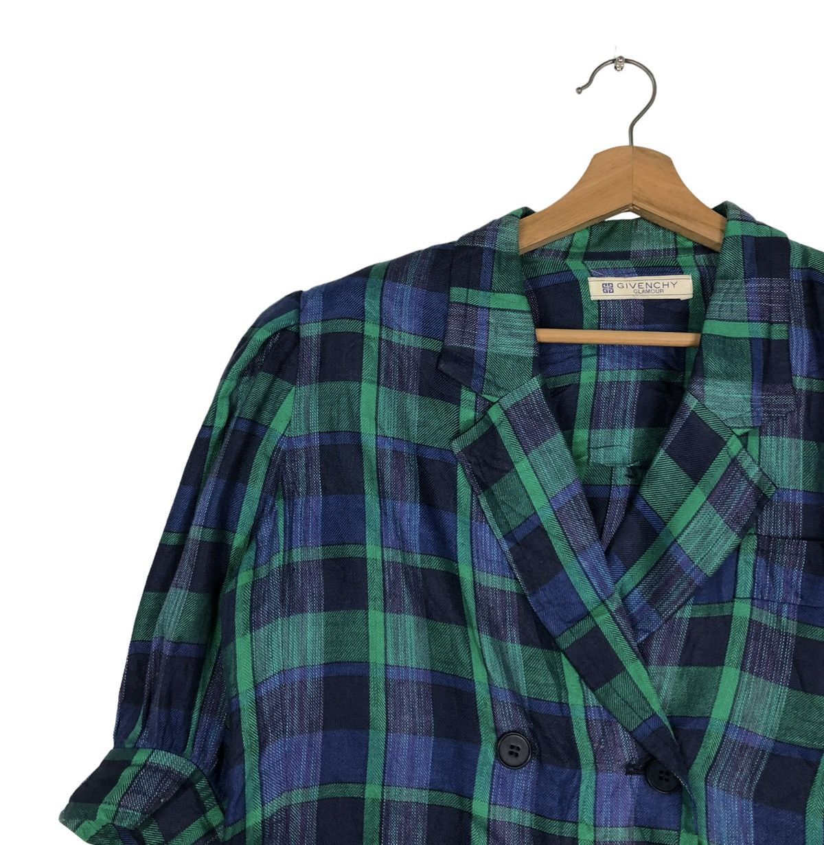 Givenchy 🔥VINTAGE CROPPED BUTTON JACKET GIVENCHY GLAMOUR TARTAN Size M / US 6-8 / IT 42-44 - 7 Thumbnail