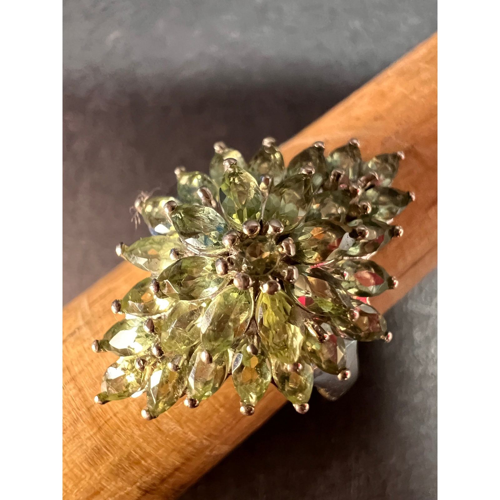 Other NEW Green apatite ring in sterling silver size 7 Size ONE SIZE - 2 Thumbnail