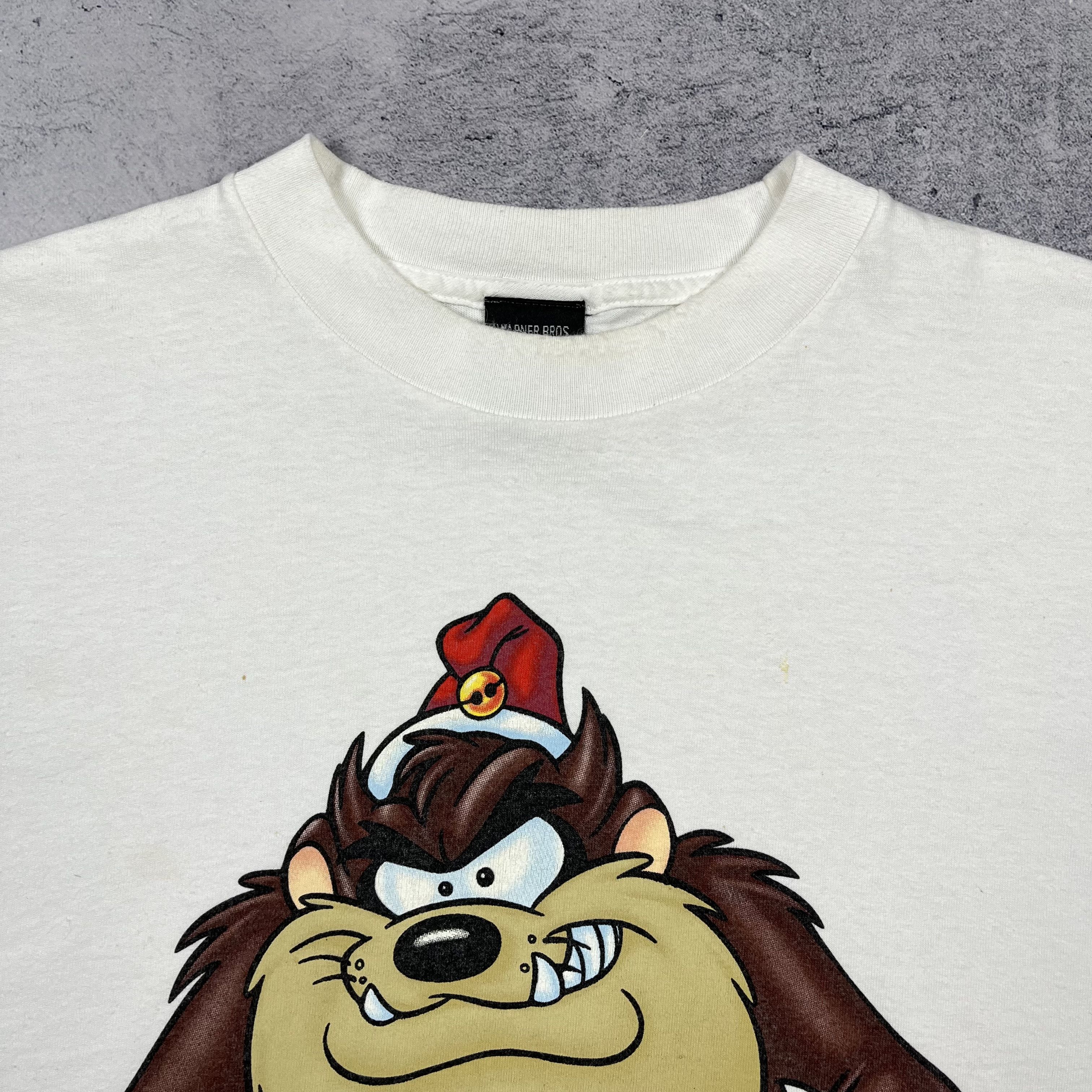 Vintage Vintage Warner Bros Taz Big Logo Cartoon T shirt 1999 Size US M / EU 48-50 / 2 - 10 Thumbnail