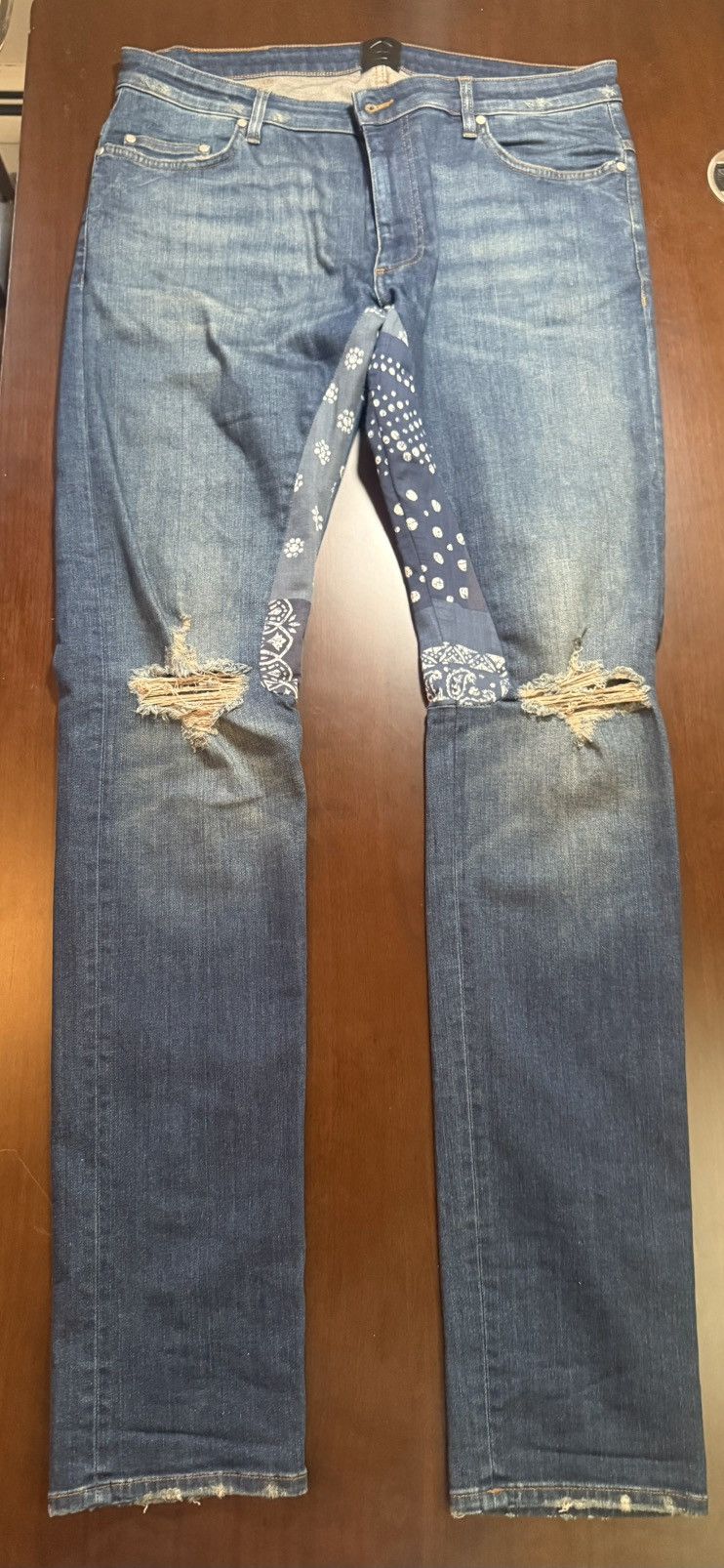 Alchemist The Alchemist Bandana Print Straight Leg Jeans Size US 36 / EU 52 - 3 Thumbnail