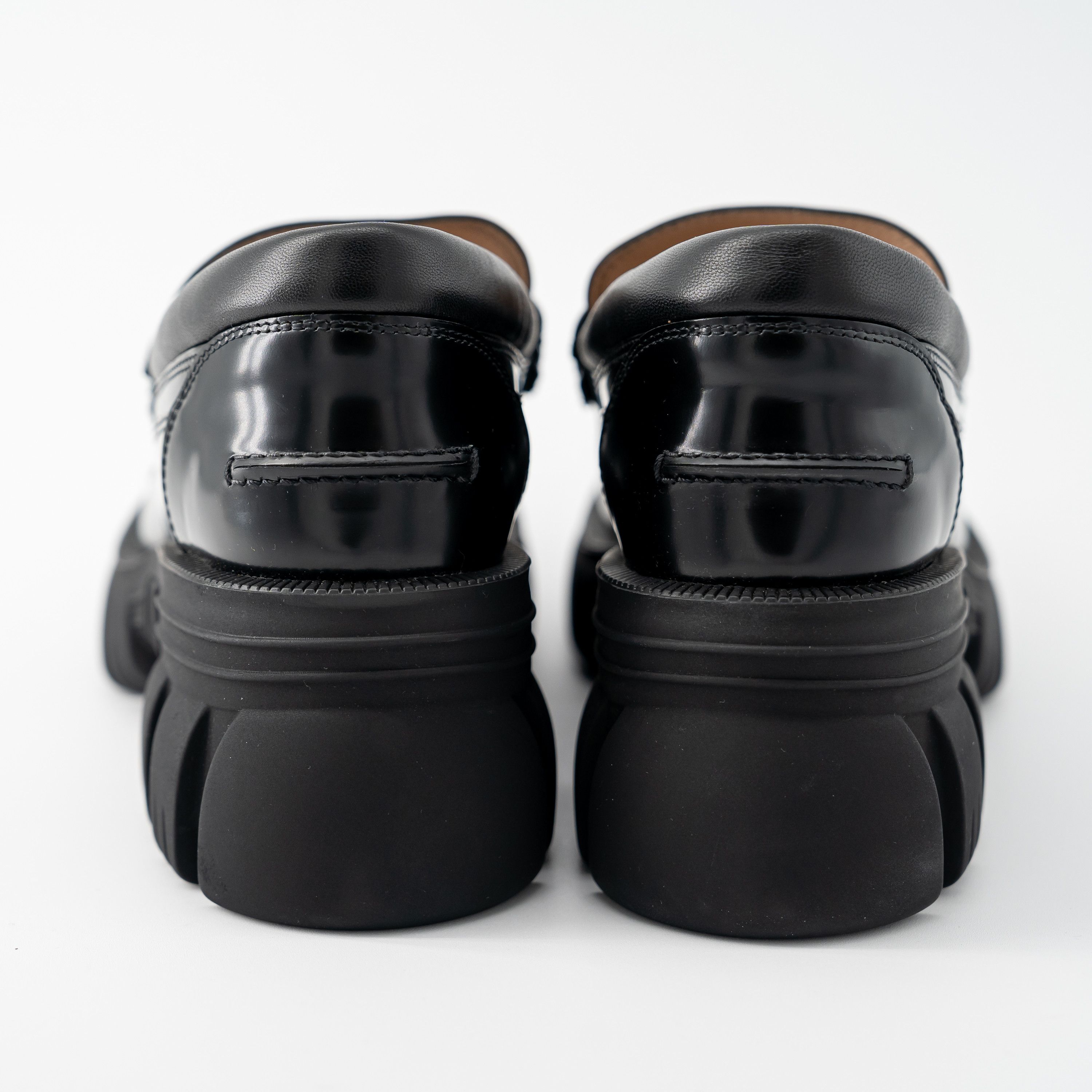 Gucci 40.5G Gucci Horsebit Platform Lug Sole Black Leather Loafers Size US 10.5 / IT 40.5 - 5 Thumbnail