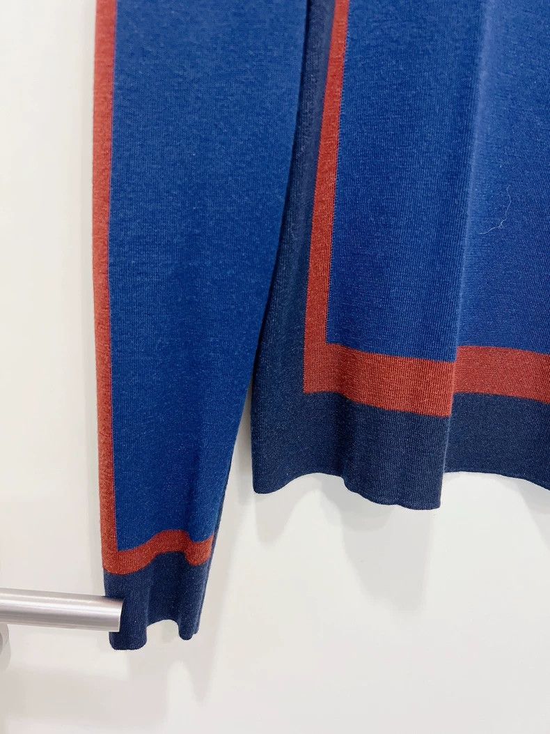 Loro Piana LORO PIANA Dark blue multicolored velvet knit sweater top Size M / US 6-8 / IT 42-44 - 3 Thumbnail