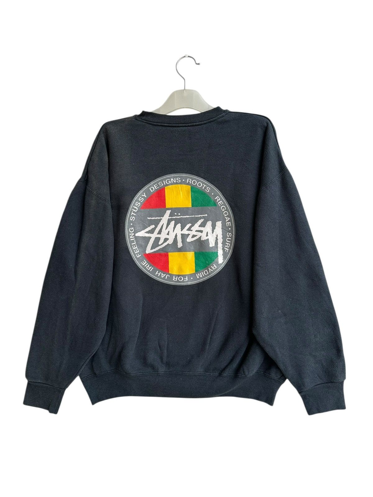 Stussy Vintage Stussy Roots Reggea Sun Faded Sweatshirt Size US L / EU 52-54 / 3 - 1 Thumbnail