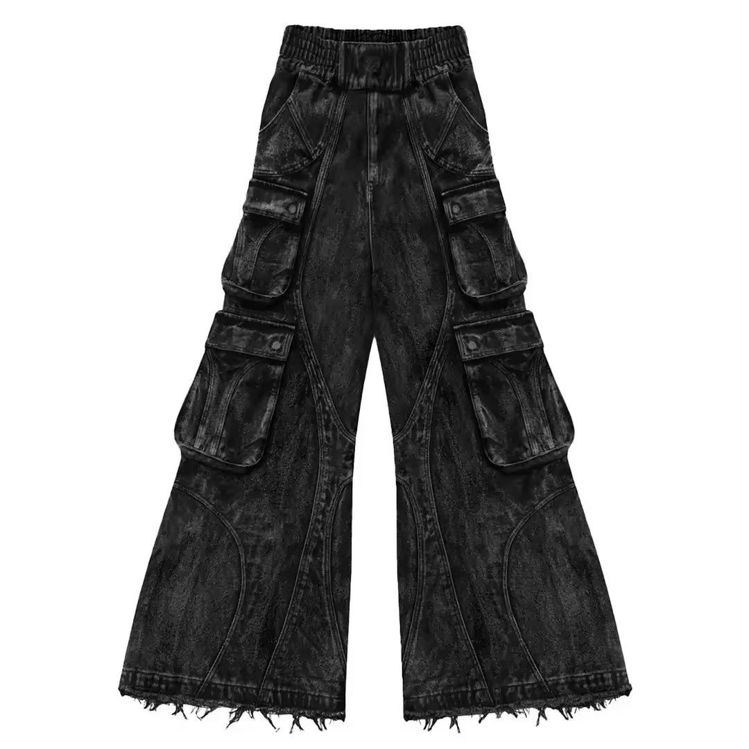 Japanese Brand × Jean Denim Workwear Baggy Jeans Multiple Pockets Wide Legs Size US 36 / EU 52 - 1 Thumbnail