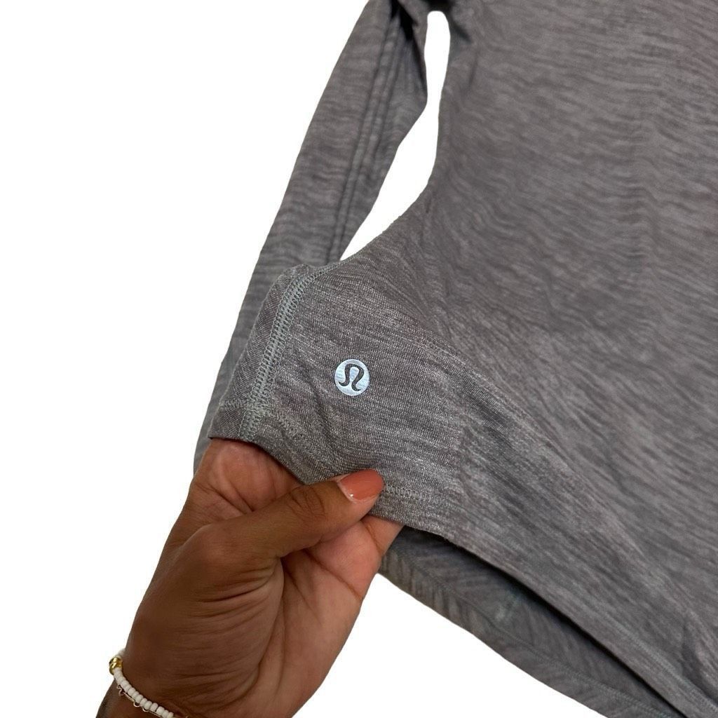 Lululemon Lululemon Grey Interval Ruched Athletic Long Sleeve Workout Size S / US 4 / IT 40 - 6 Thumbnail