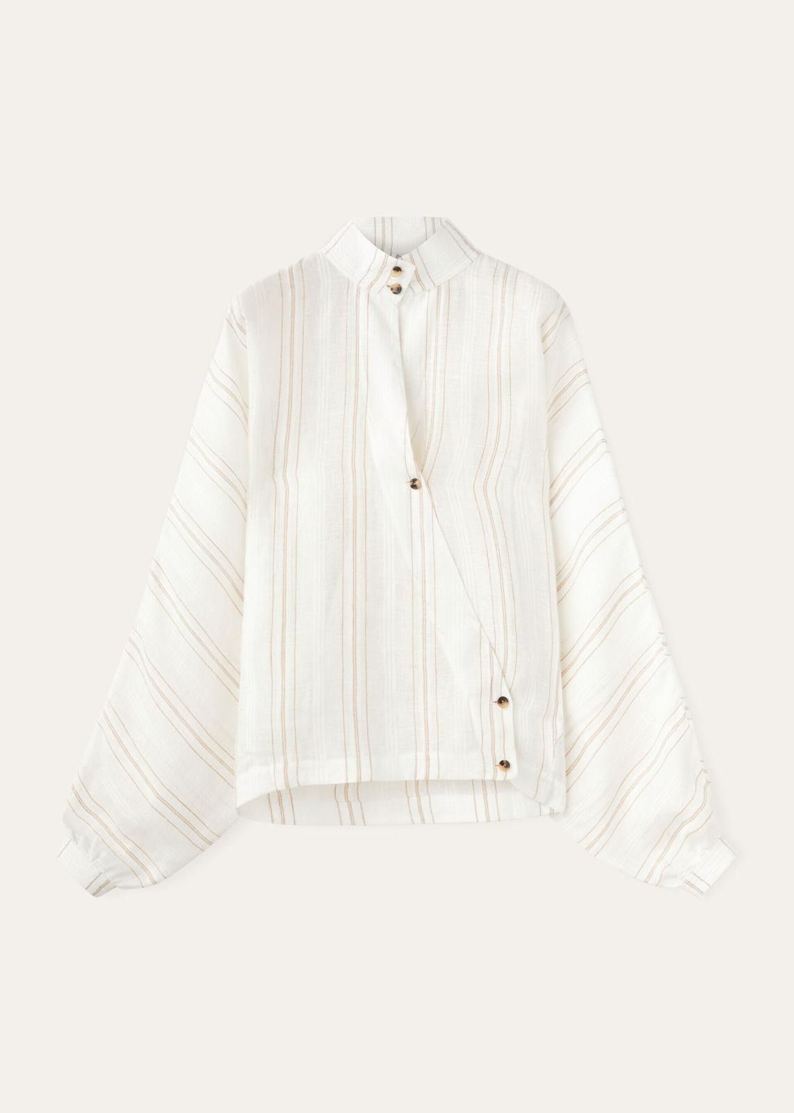 Loro Piana o1srvl11e0725 FAO0418 Linen Shay Shirt in White Size S / US 4 / IT 40 - 1 Thumbnail