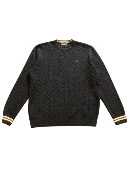 Fred Perry Vintage Fred Perry 100% Lamb Wool Warm Sweater Size XL Size US XL / EU 56 / 4 - 1 Thumbnail