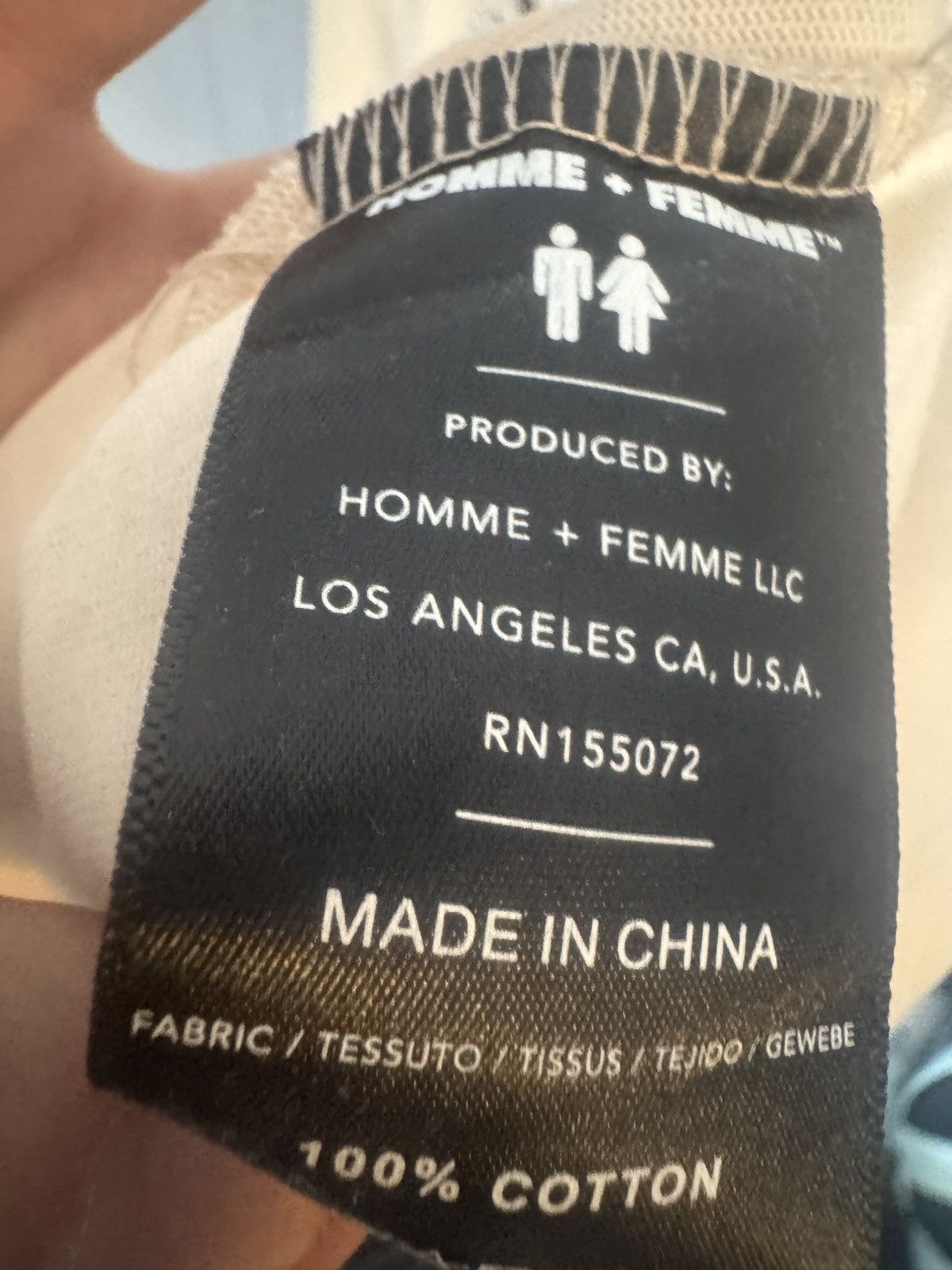 Homme + Femme La Homme Femme Off White Crew Only Tee Size US XL / EU 56 / 4 - 7 Thumbnail