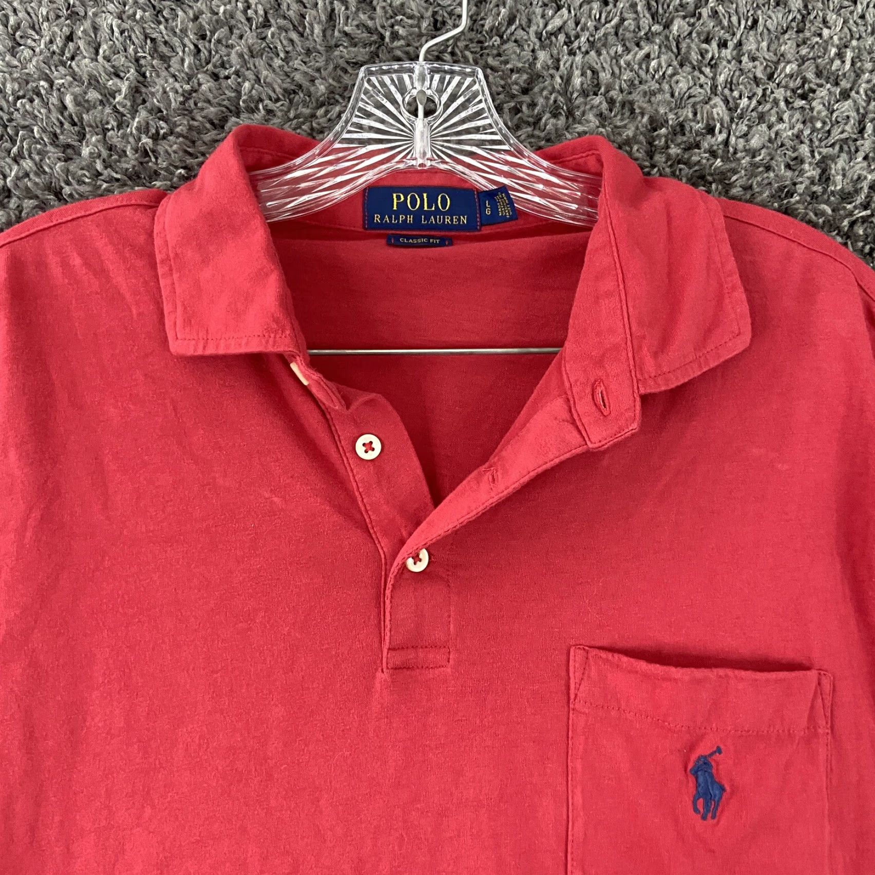 Polo Ralph Lauren Polo Ralph Lauren Polo Men L Red Short Sleeve Classic Fit Mens Size US L / EU 52-54 / 3 - 6 Thumbnail