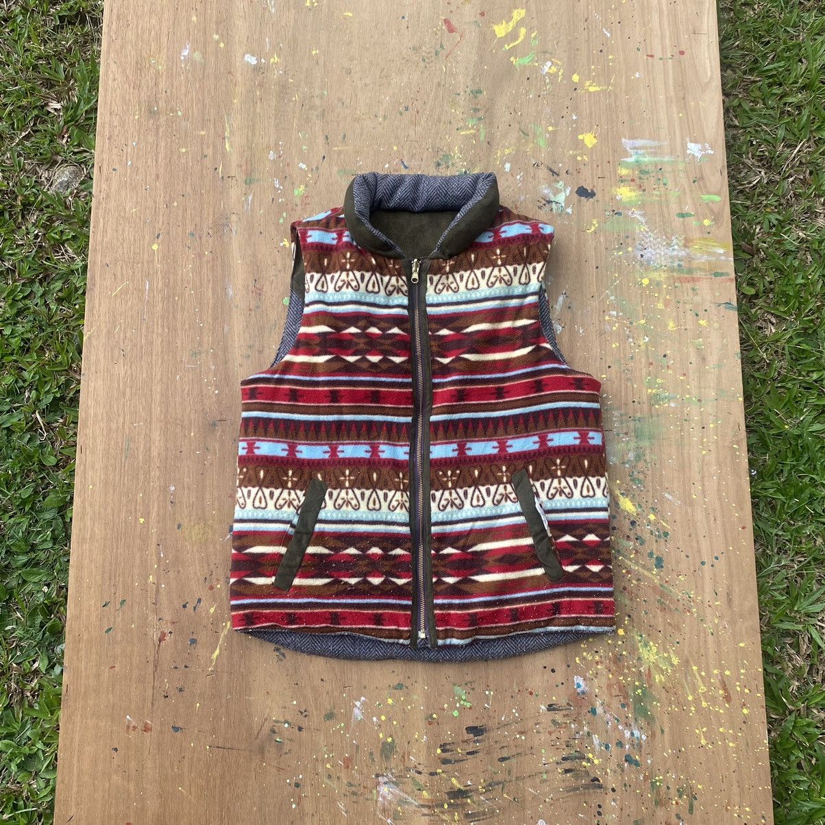 Japanese Brand × Vintage Vintage Kriff Mayer Navajo Reversible Puffer Vest Size US S / EU 44-46 / 1 - 1 Thumbnail
