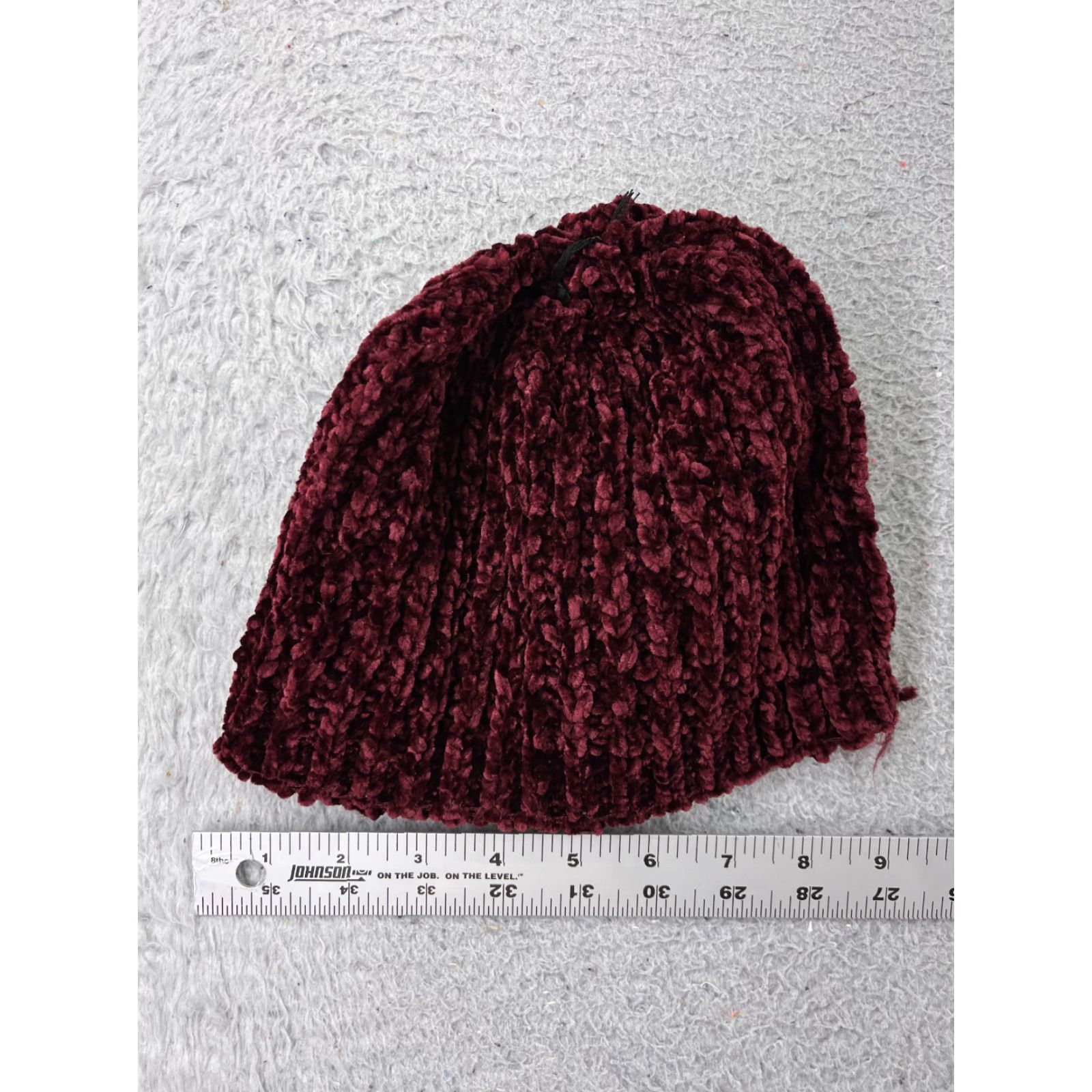 Vintage Pugs Beanie Toque Adult One Size Burgundy Knit Snow 100% Acrylic Ski Hat/Cap Mens Beanie Winter Ski Size ONE SIZE - 5 Thumbnail