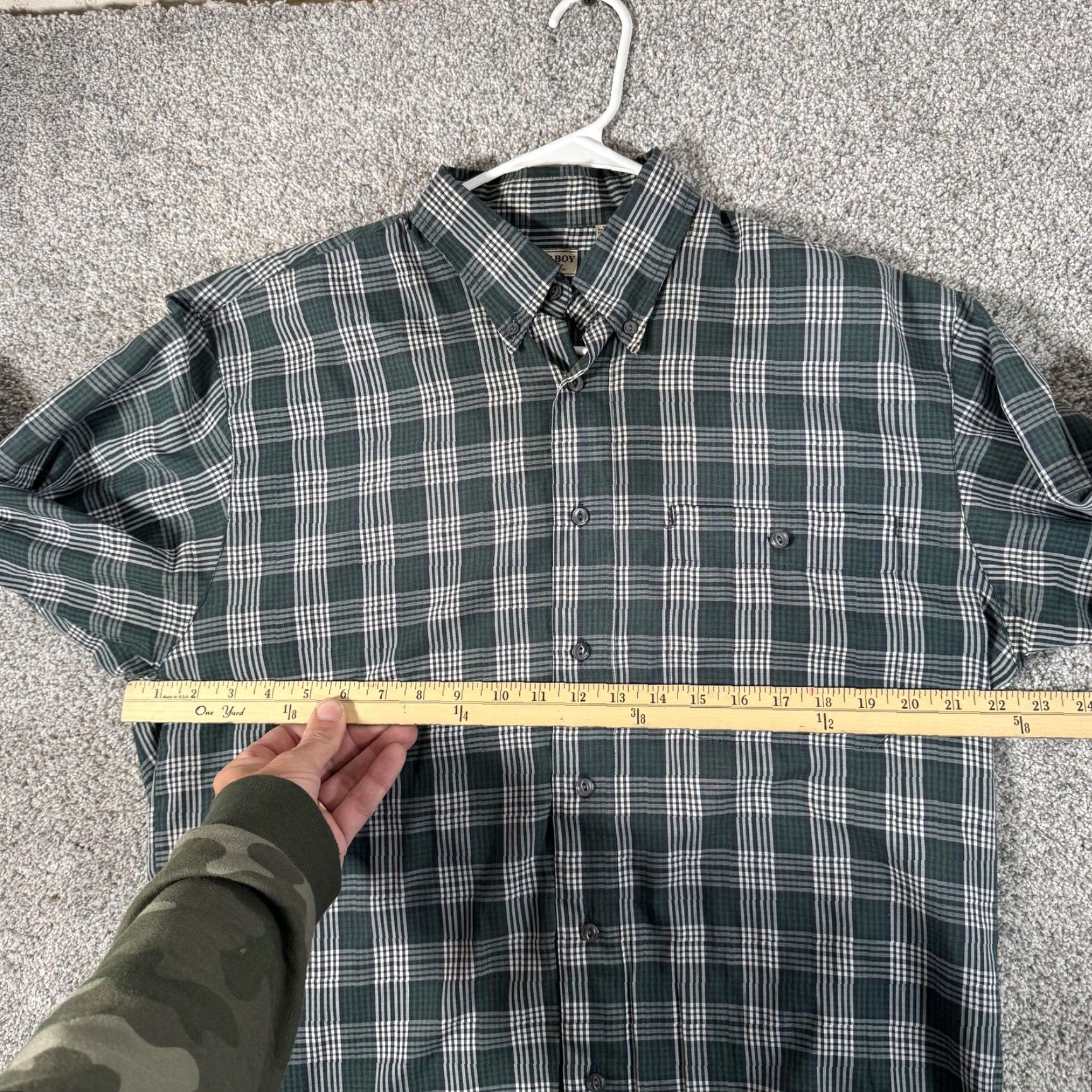 Bugle Boy VINTAGE Bugle Boy Shirt M Green Blue Plaid Button Down Long Sleeve Mens Size US M / EU 48-50 / 2 - 3 Thumbnail