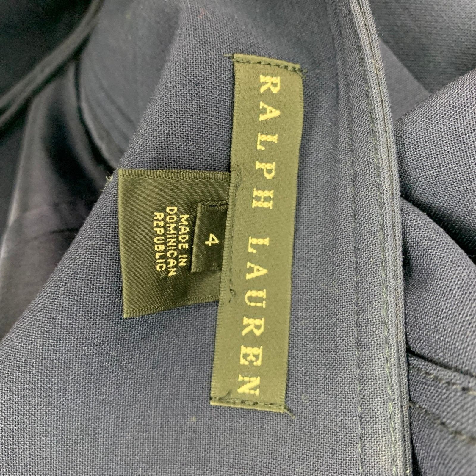 Ralph Lauren 4 Navy Wool Pencil Knee-Length Skirt Size 27" / US 4 / IT 40 - 5 Thumbnail