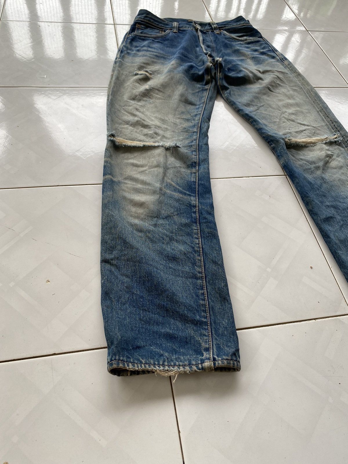 Evisu Vintage Evisu Thrashed Denim Size US 28 / EU 44 - 6 Thumbnail