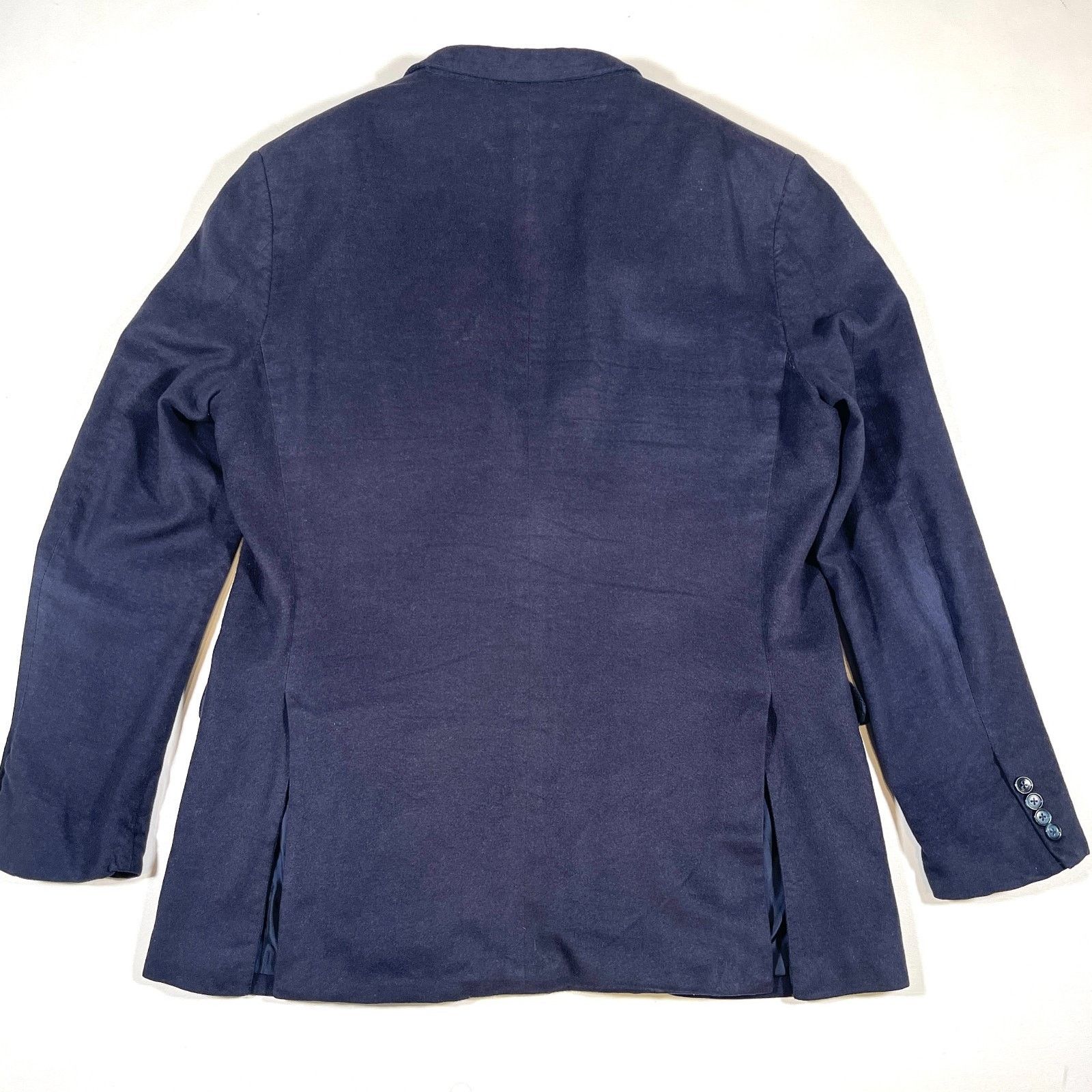Ermenegildo Zegna Ermenegildo Zegna Mil. Easy Navy Silk jacket Coat Size 54 Size 54L - 10 Thumbnail