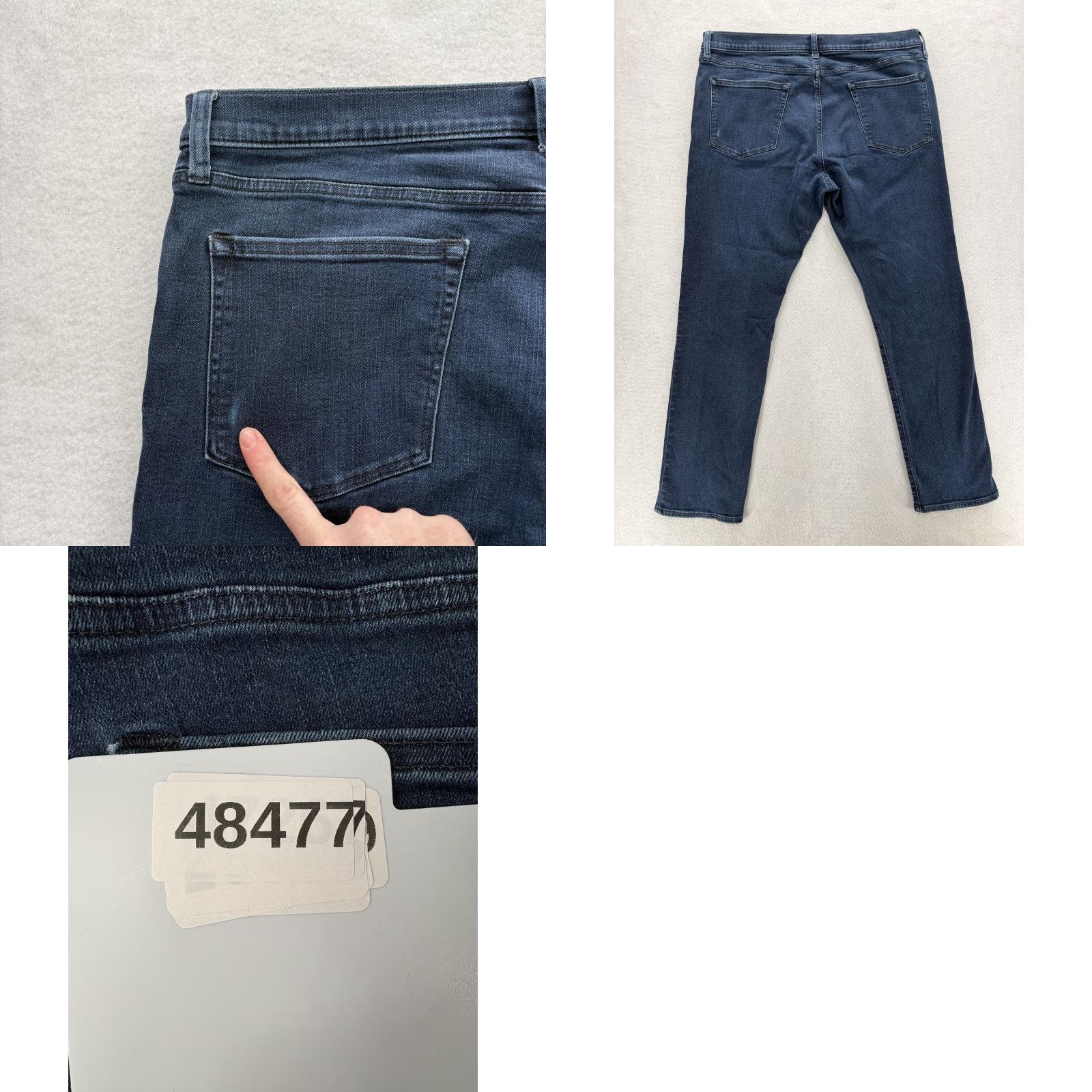 J.Crew J.Crew 1040 Stretch Jeans Mens 36x32 Blue Dark Wash Athletic Taper Denim Casual Size US 36 / EU 52 - 9 Thumbnail