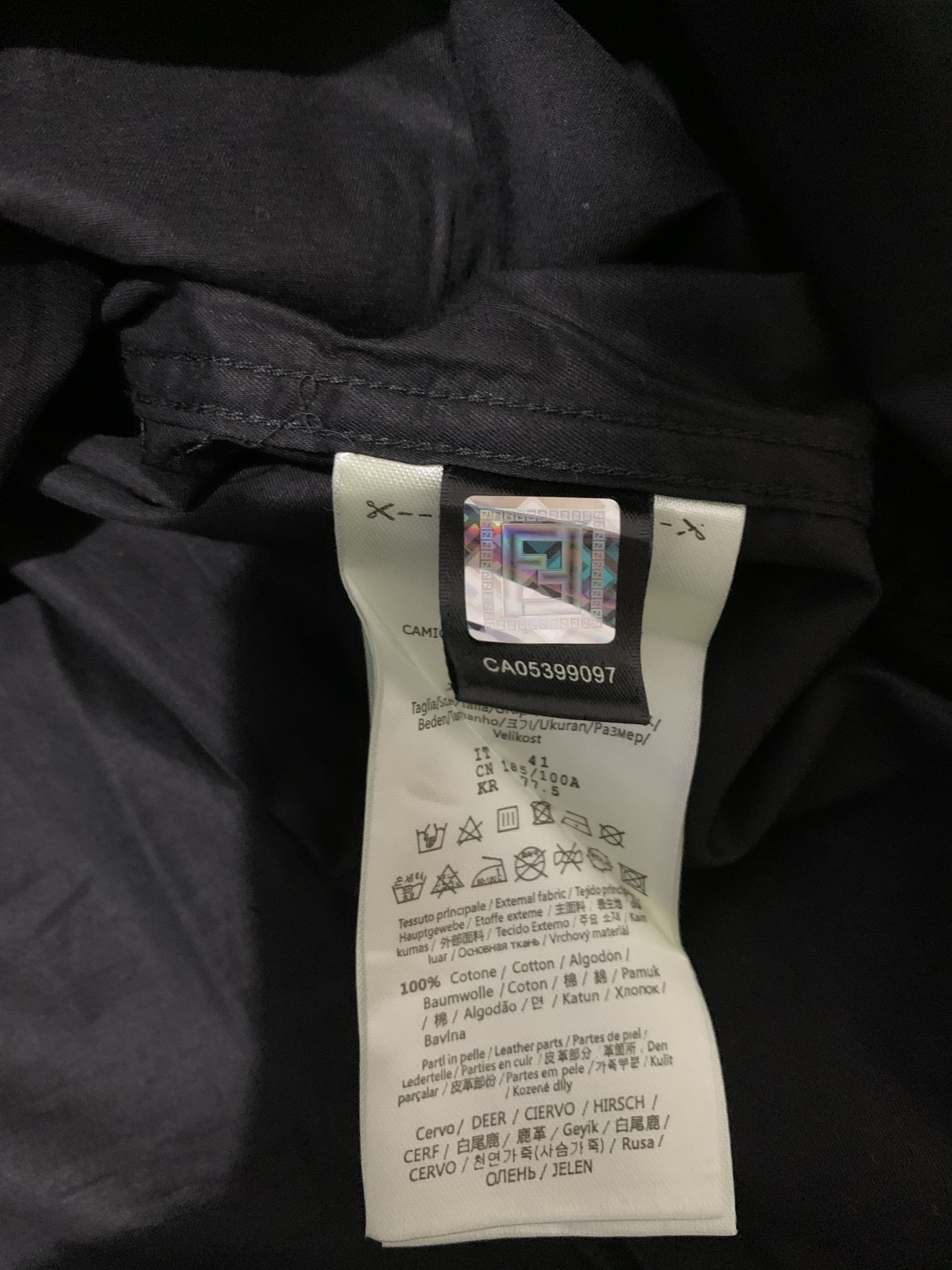 Fendi Black Monster Eye Long Sleeve Shirt Size 40L - 5 Thumbnail