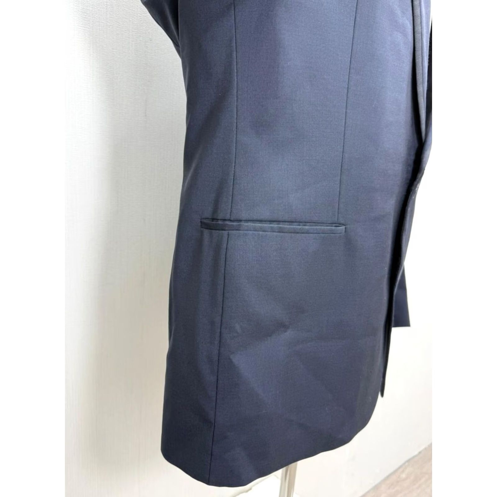 Paul Smith VINTAGE Paul Smith Blazer Mens XL Blue Wool 90s Single-Breasted Notch Notch Lapel Structured Formal Casual Jacket - Blackout Full Title Size 46R - 5 Thumbnail