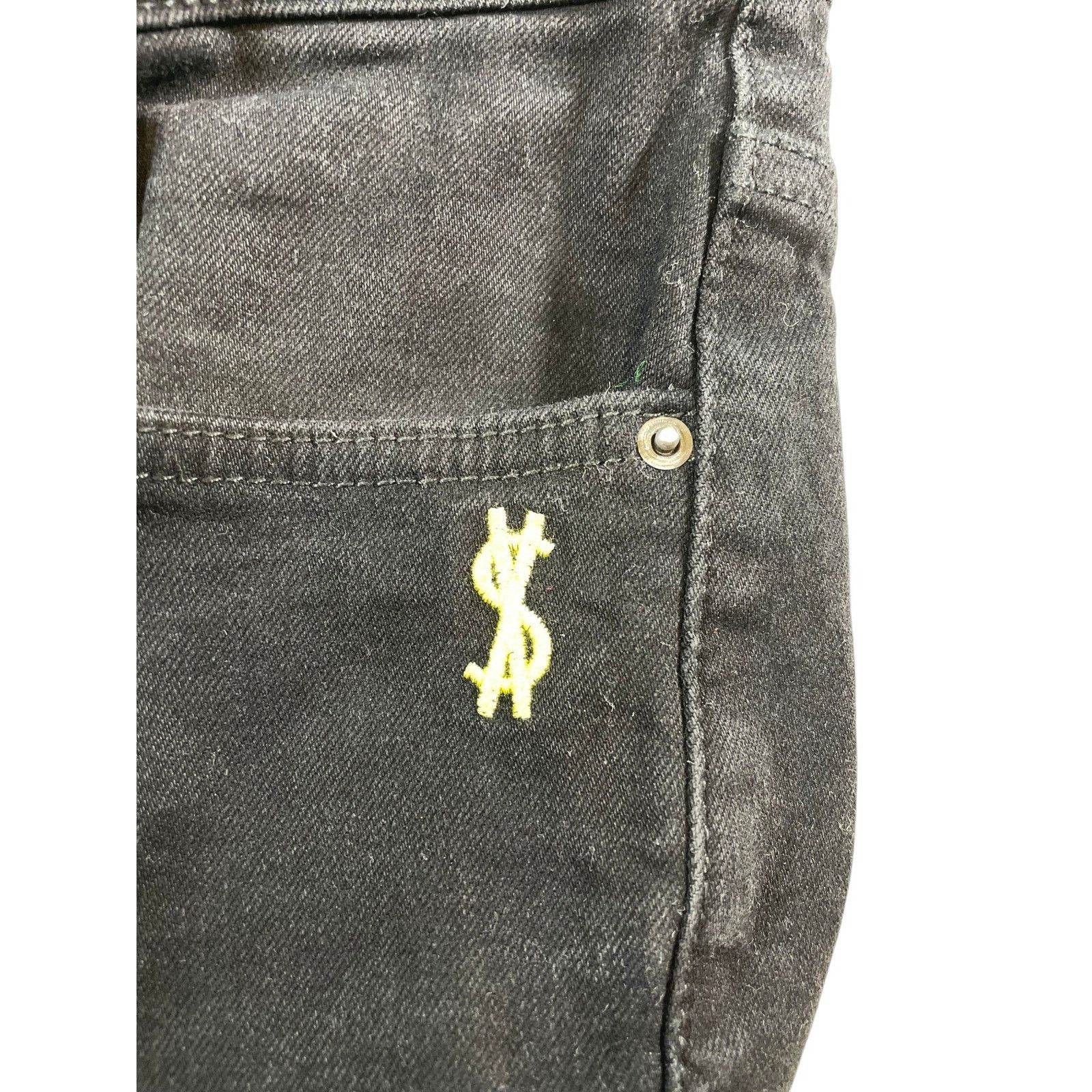 Ksubi Ksubi Yellow Plain Black Jeans Size US 33 - 3 Thumbnail