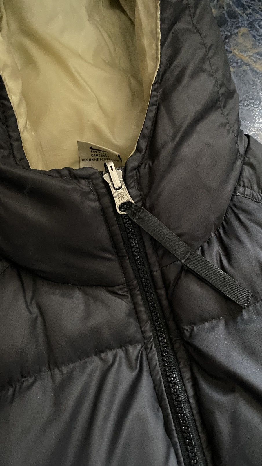 Nike Y2K Nike Vintage Down Jacket Drill BigSwoosh Logo Size US XL / EU 56 / 4 - 4 Thumbnail