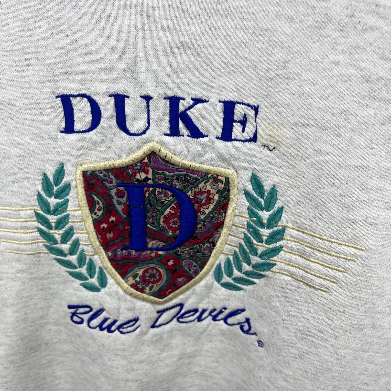 Vintage Vintage 90s Duke University Blue Devils Sweatshirt XL Size US XL / EU 56 / 4 - 5 Thumbnail