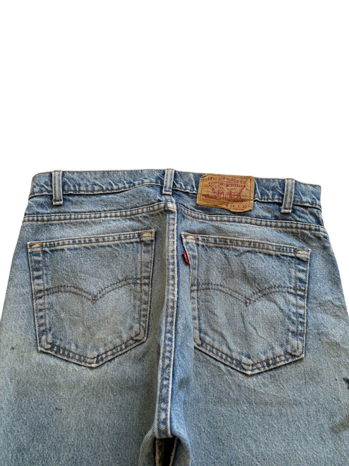 Levi's Vintage 90s Levis 505 Mud Wash Distress Ripped Loose Jeans Size US 33 - 8 Thumbnail