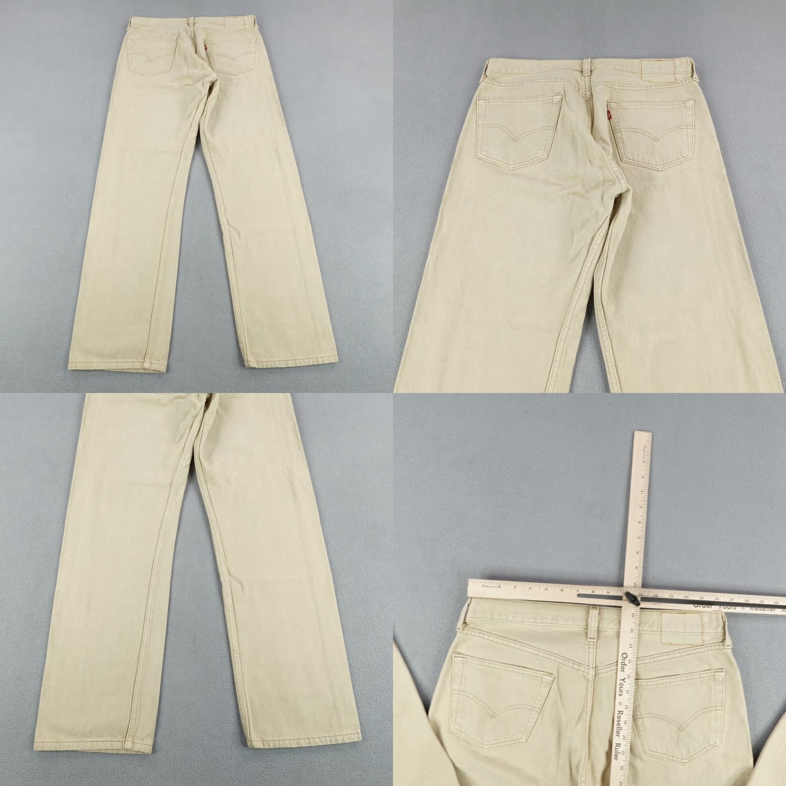 Levi's VINTAGE Levi's 501 Jeans Men 36x32 Light Denim Beige Straight Leg 90s Casual Size US 34 / EU 50 - 8 Thumbnail