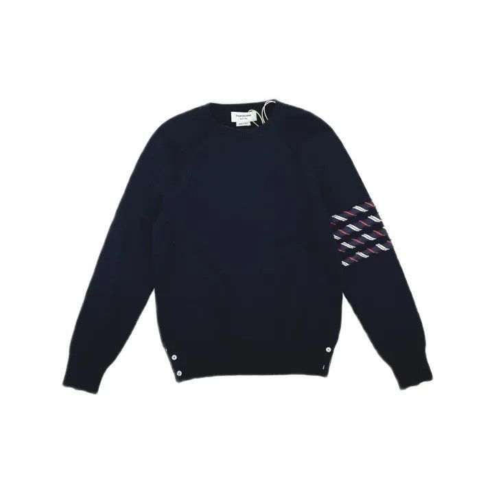 Thom Browne Thom Browne Navy Crew Neck Long Sleeve Sweater -2507 Size US M / EU 48-50 / 2 - 8 Thumbnail