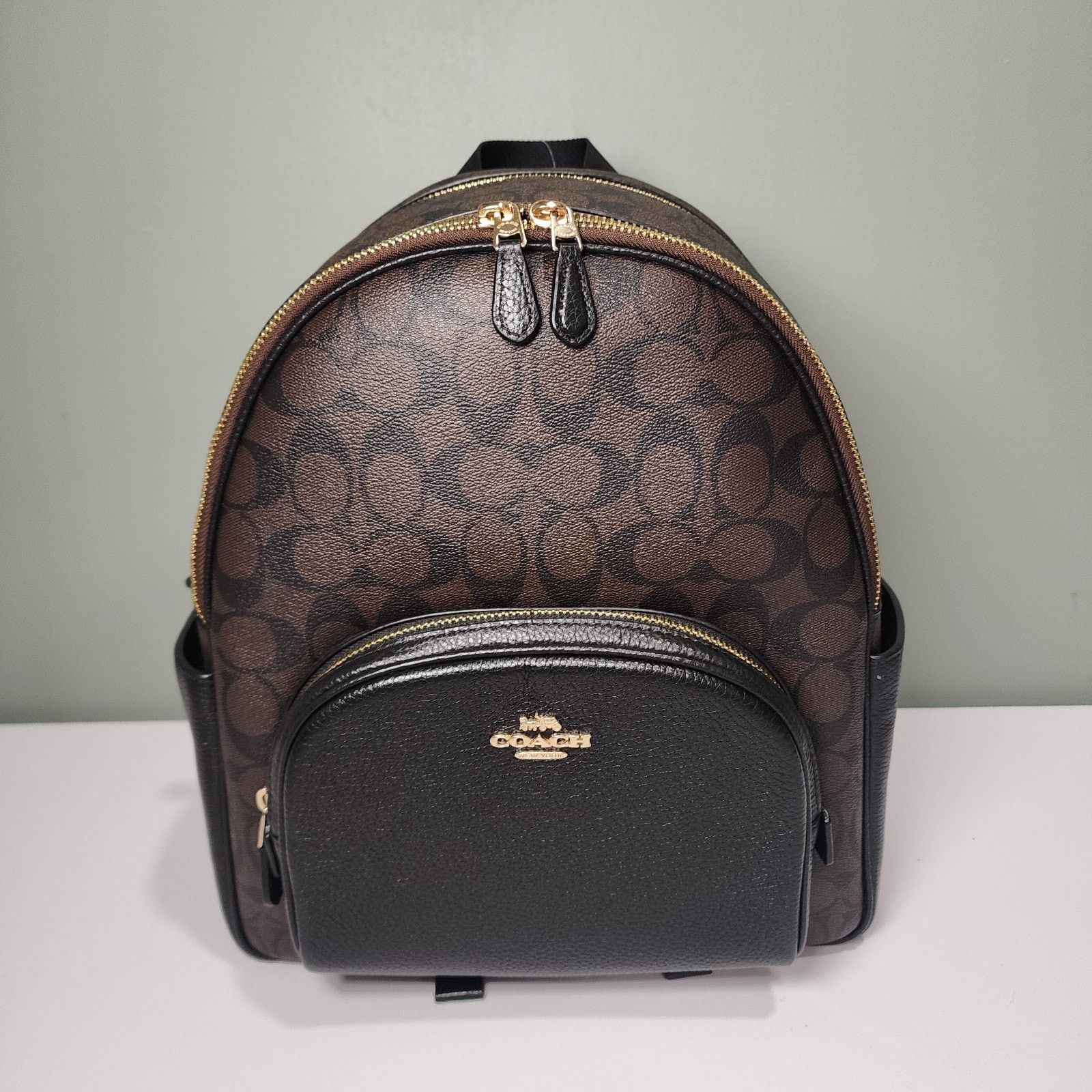 Coach NWT Coach 5671 Court Backpack Signature Canvas Size ONE SIZE - 1 Thumbnail