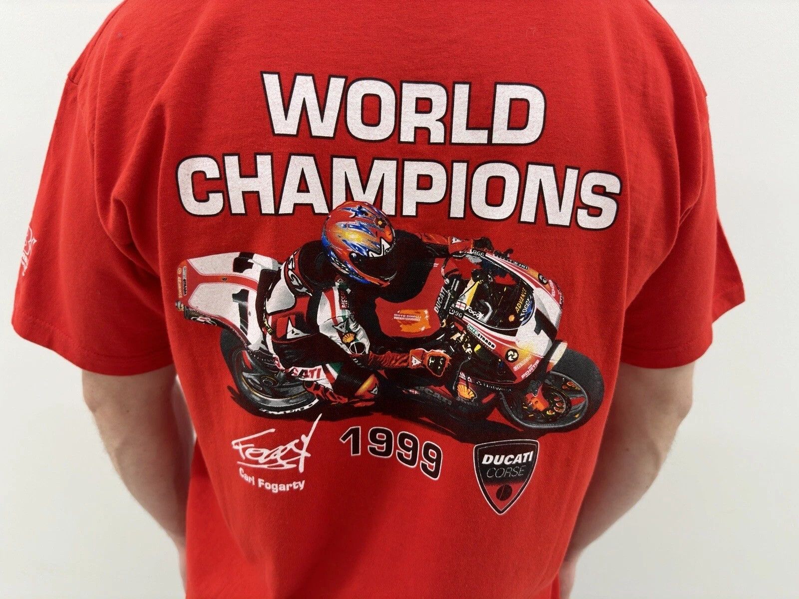 Ducati × Vintage Vintage 1999 Ducati Moto Racing Shirt Nascar Carl Fogarty Size US L / EU 52-54 / 3 - 7 Thumbnail