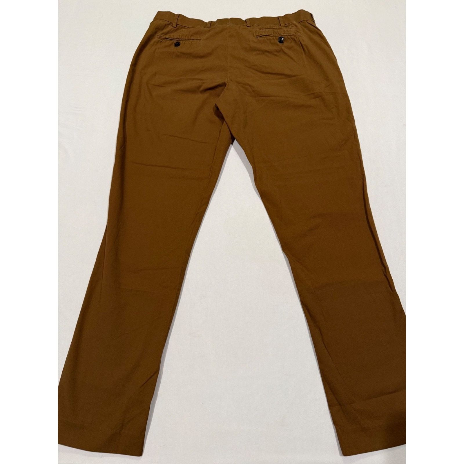 Murano Murano Alex Slim Fit Flat Stretch Chino Pants Brown 36x34 Size US 36 / EU 52 - 2 Thumbnail