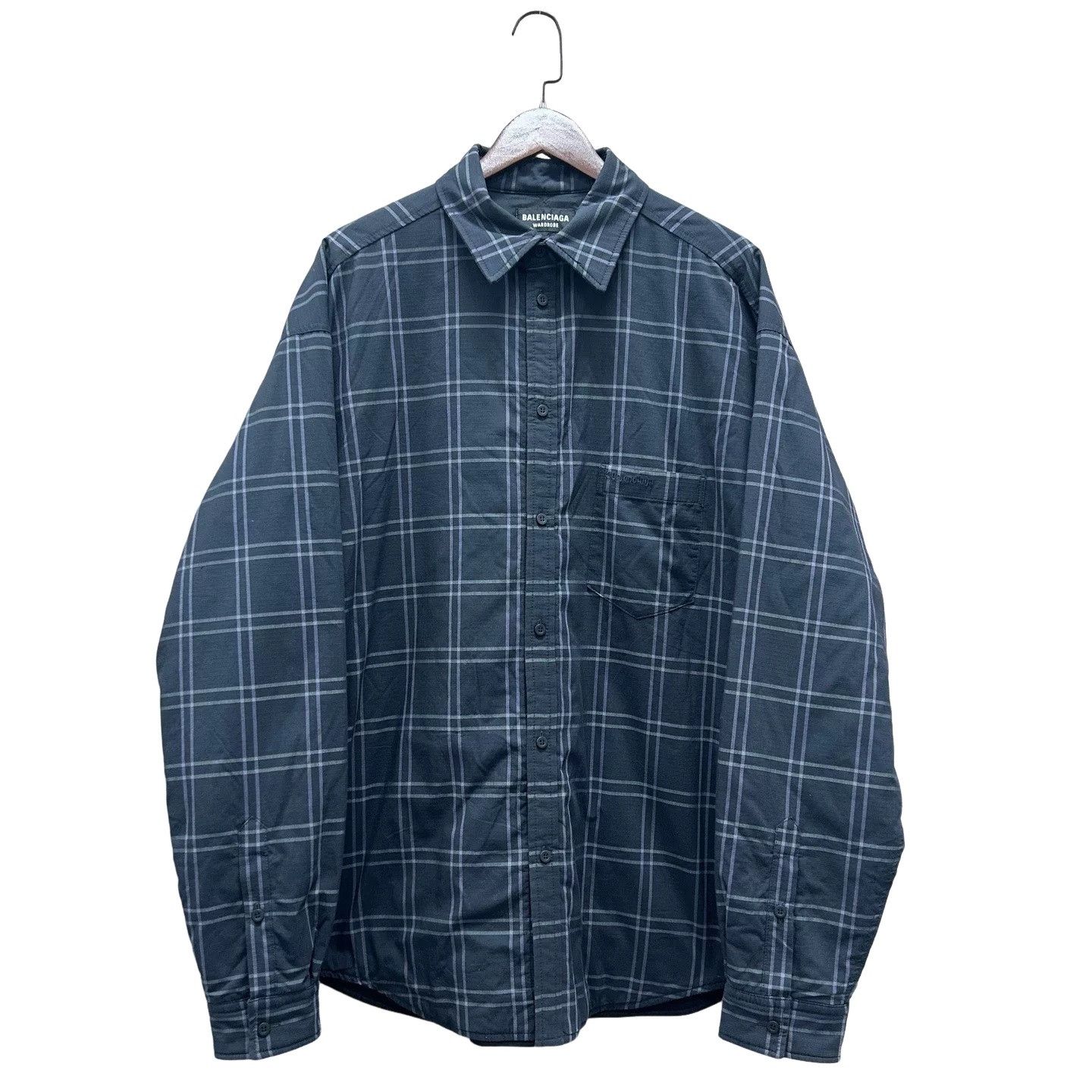 Balenciaga Balenciaga Checked Logo Shirt Jacket Size 48 Size US M / EU 48-50 / 2 - 1 Thumbnail