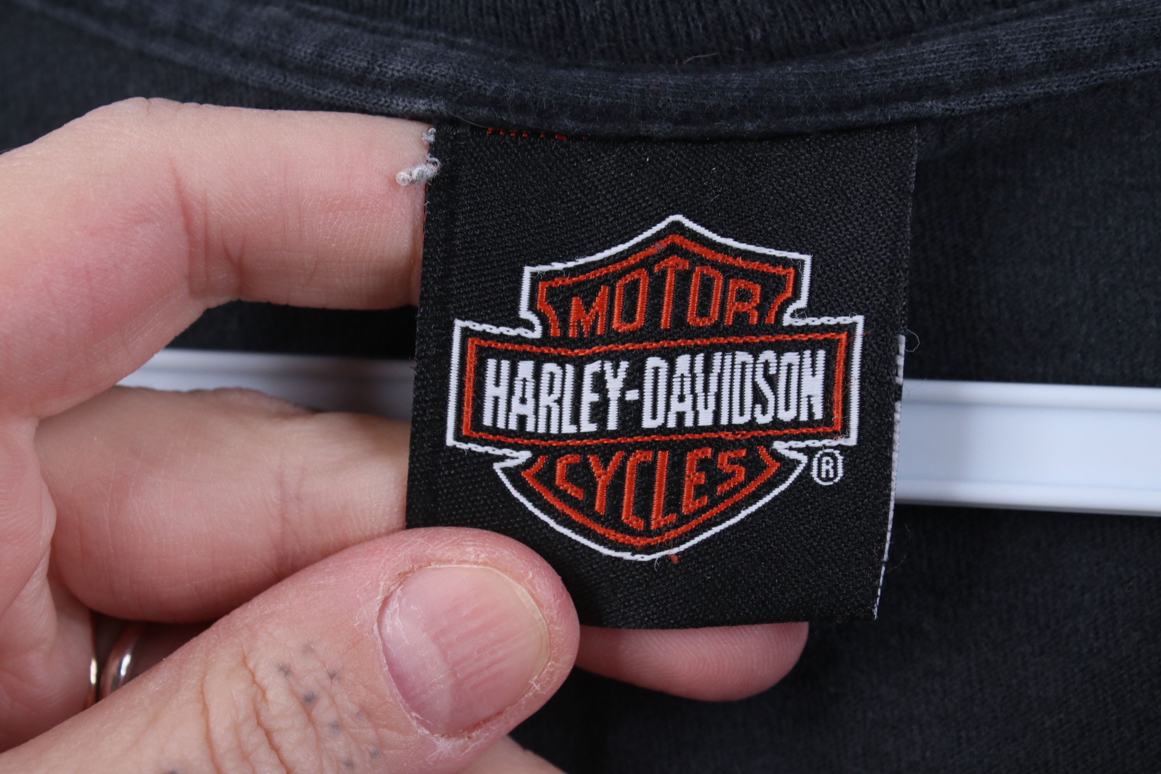 Harley Davidson Vintage Y2K Harley Davidson Spade Fire Flames Pocket T-Shirt Size US XL / EU 56 / 4 - 11 Thumbnail