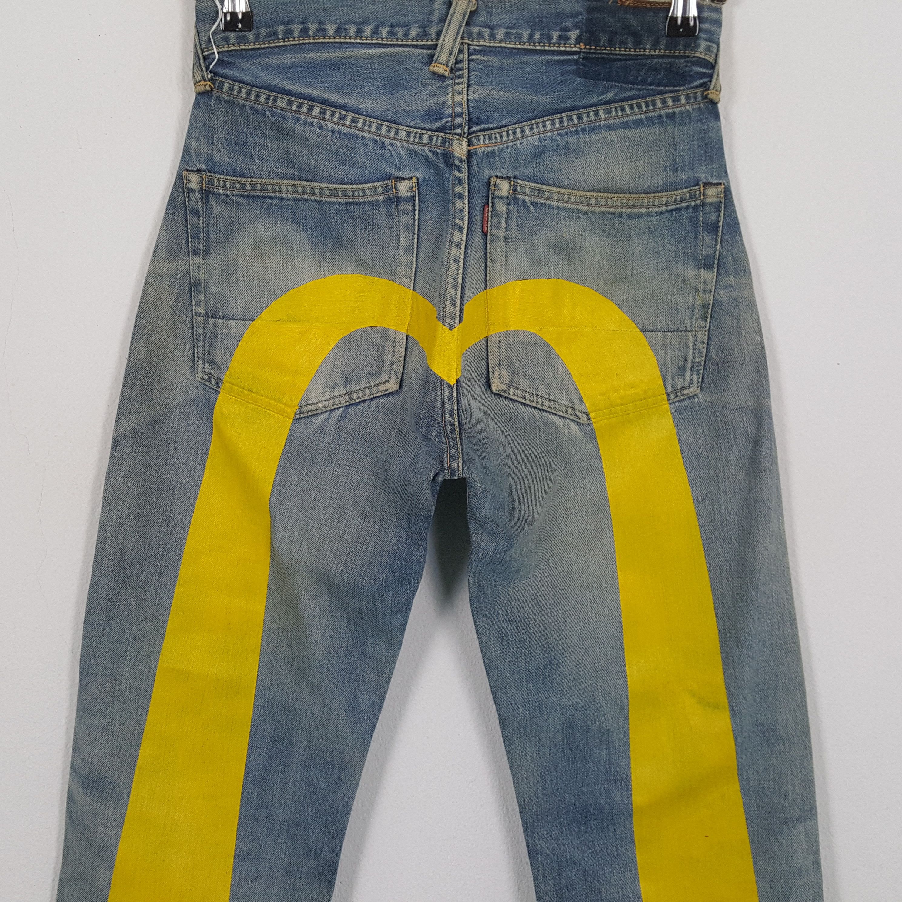 Evisu × Vintage EVISU Japanese Brand Streetwear Custom Daicock Style Jeans Size US 27 - 2 Thumbnail