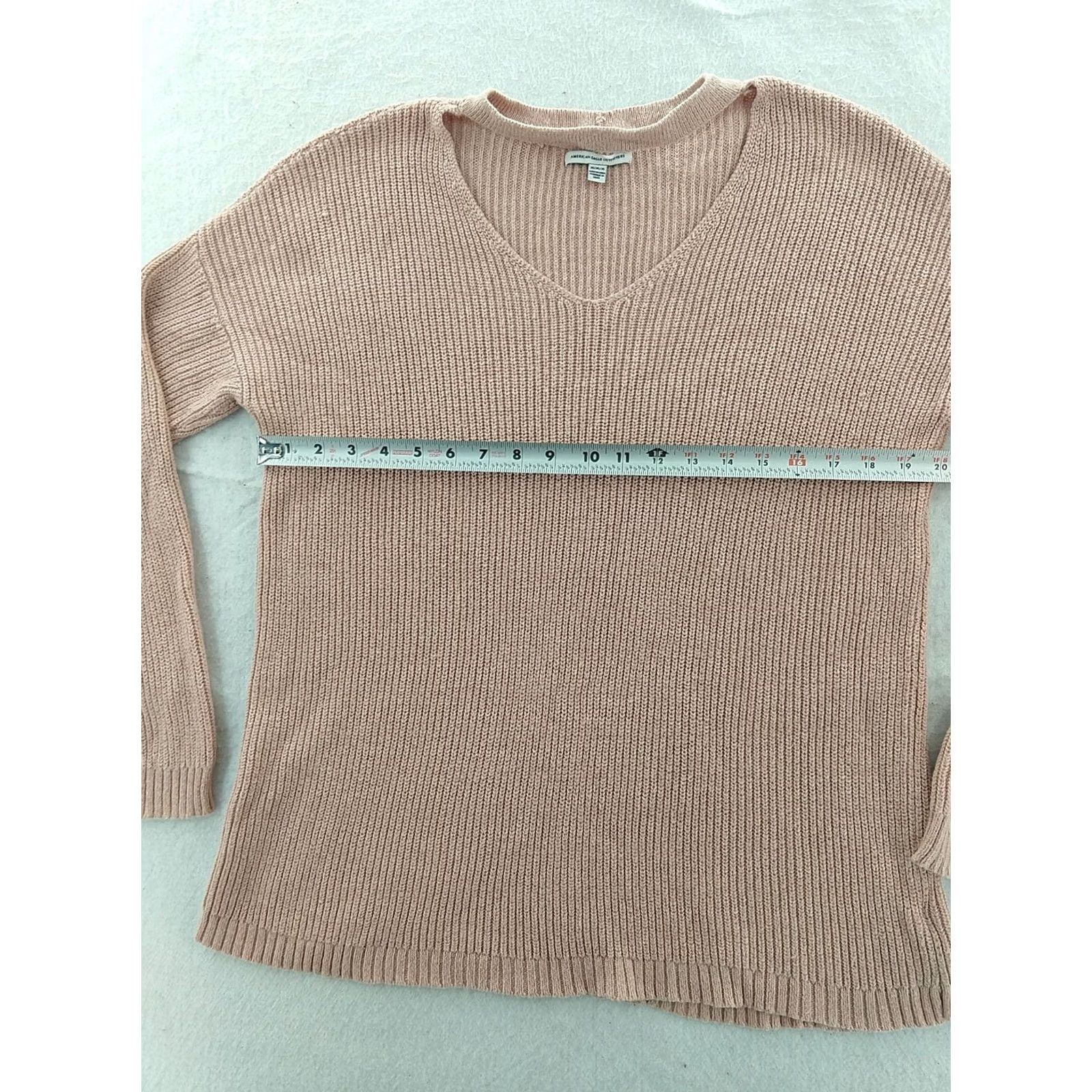 American Eagle Outfitters Stylish Minimalist Cotton Crew Neck Sweater Women Size M Size M / US 6-8 / IT 42-44 - 4 Thumbnail