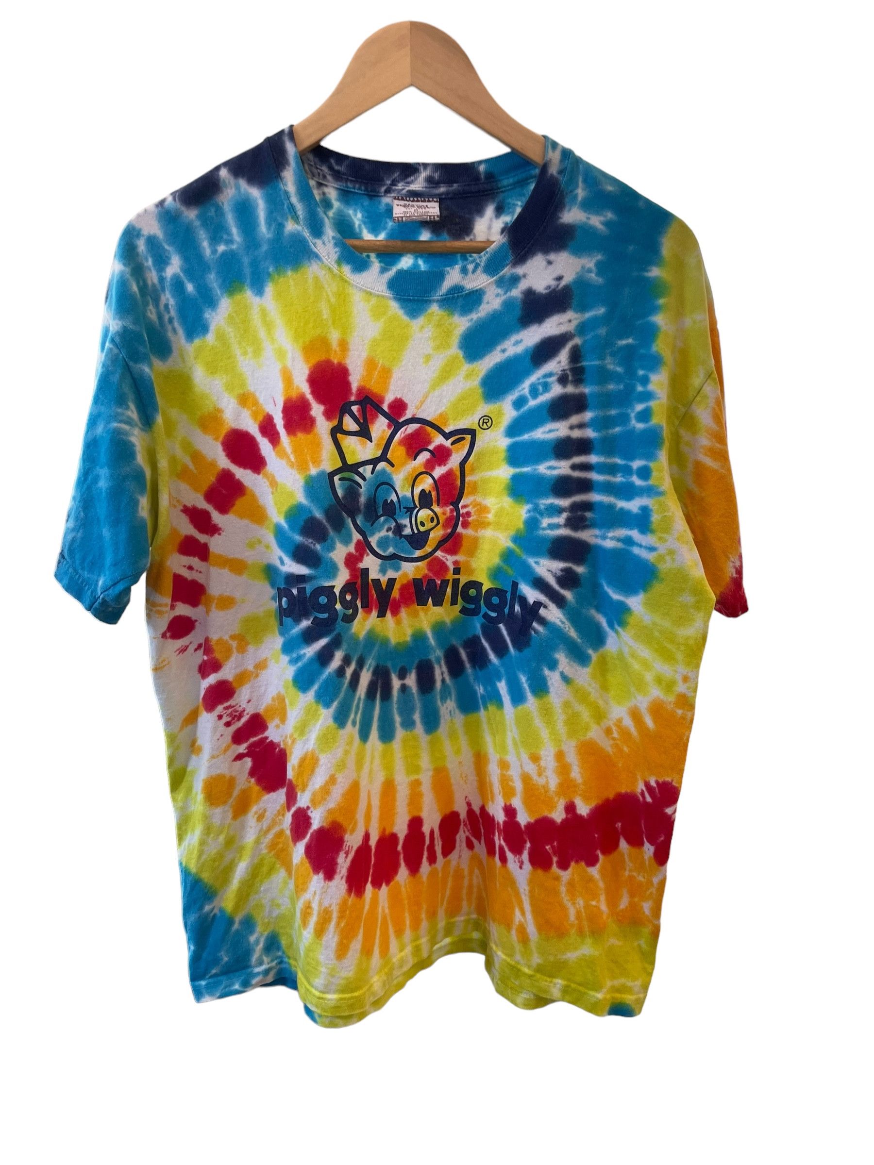 Vintage Vintage 90s Piggly Wiggly Tie Dye T-shirt Size US M / EU 48-50 / 2 - 1 Thumbnail