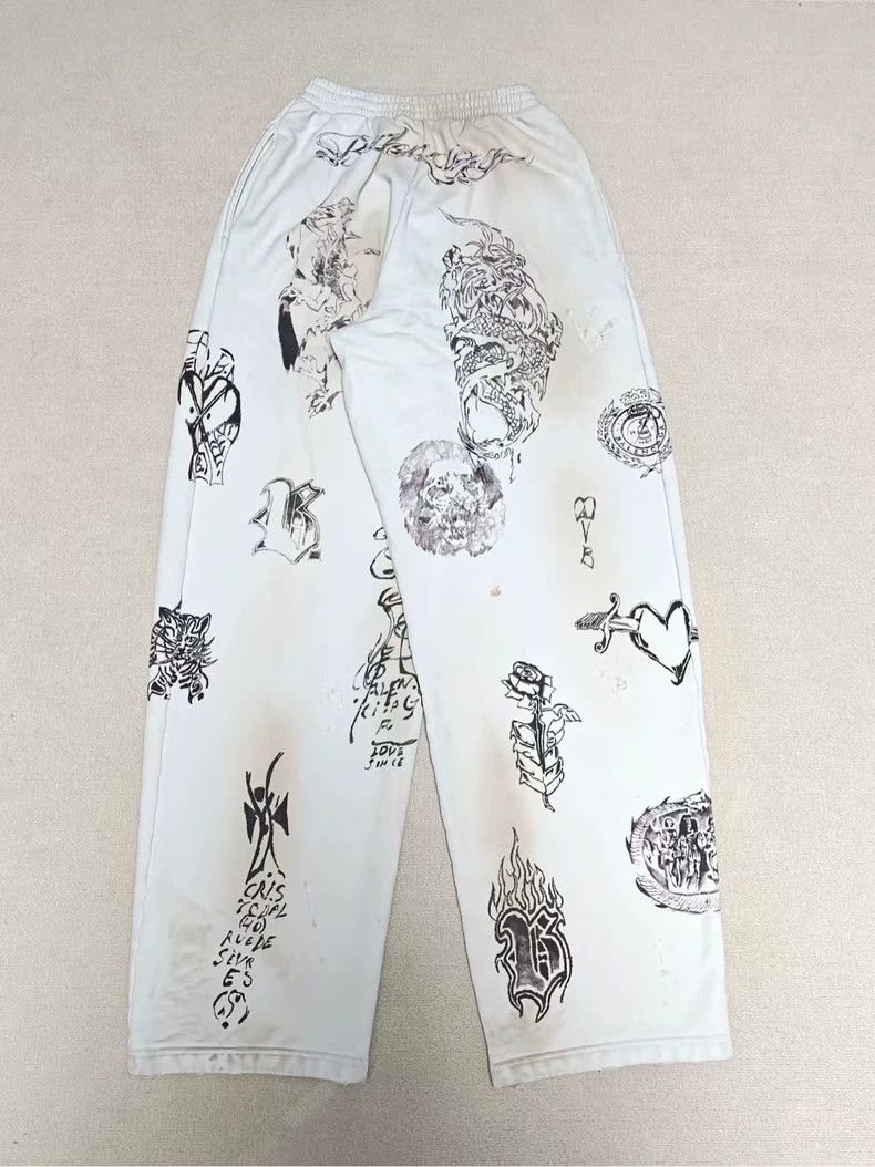 Balenciaga Balenciaga size xs 24 Summer Mud Dye Tattoo Sketch Graffiti Size US 26 / EU 42 - 3 Thumbnail