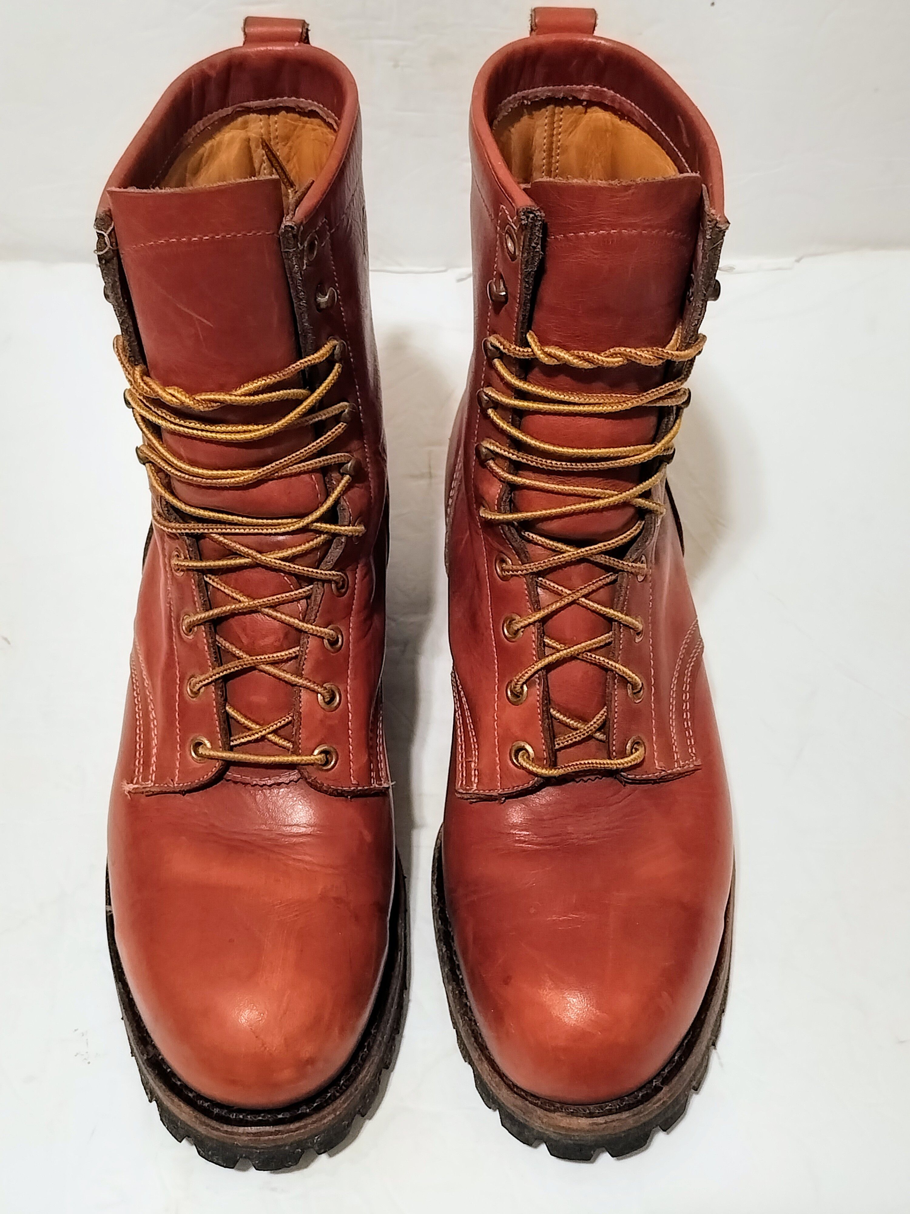 image of VTG Herman Survivors Logger Insulated Steel Toe Boots 11M in Reddish Brown, Men's