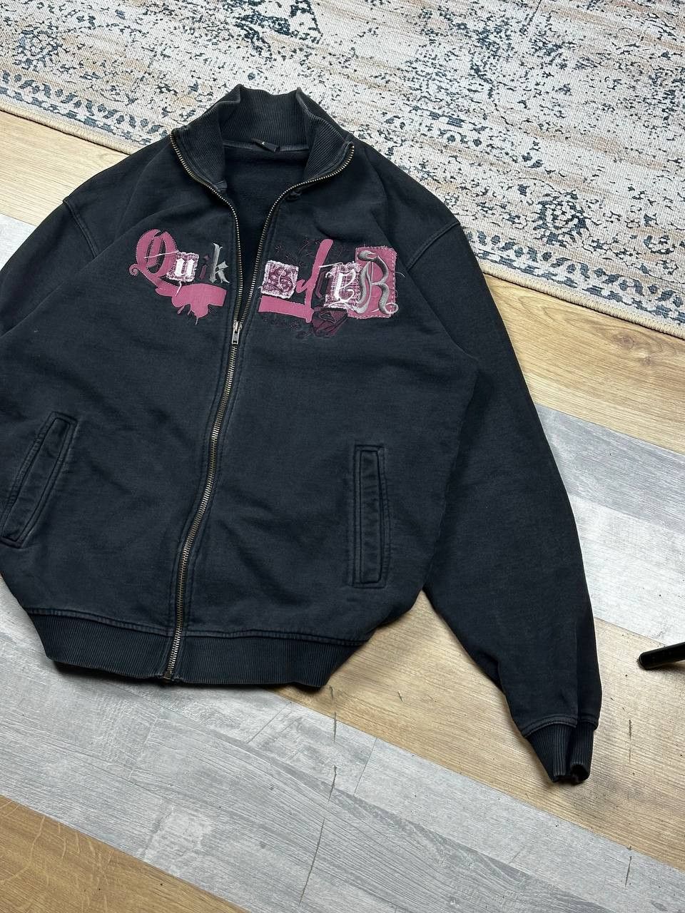Quiksilver Crazy Y2K Vintage Faded QuickSilver Zip Up Hoodie Size US L / EU 52-54 / 3 - 3 Thumbnail