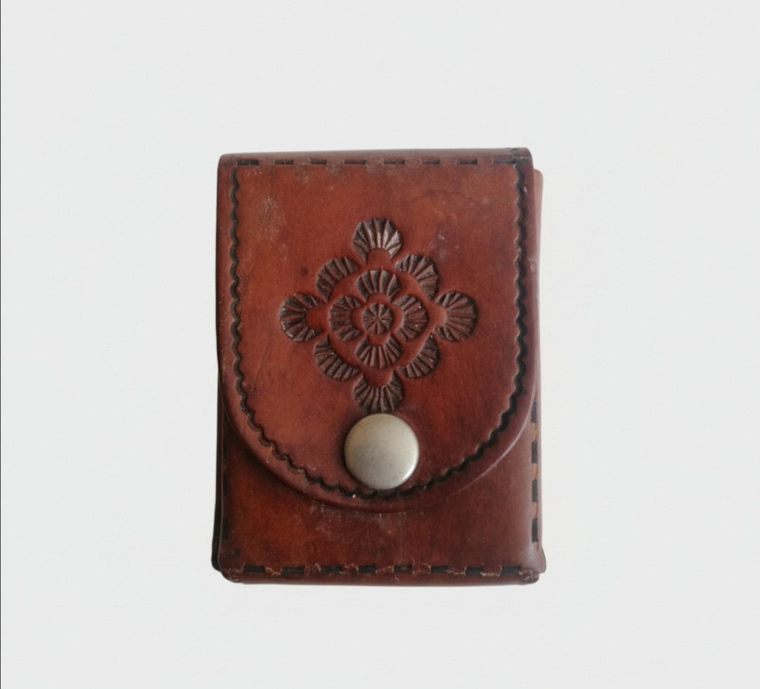 Vintage Vintage Hand-Tooled Leather Western Pouch - Cowboy Size ONE SIZE - 1 Thumbnail