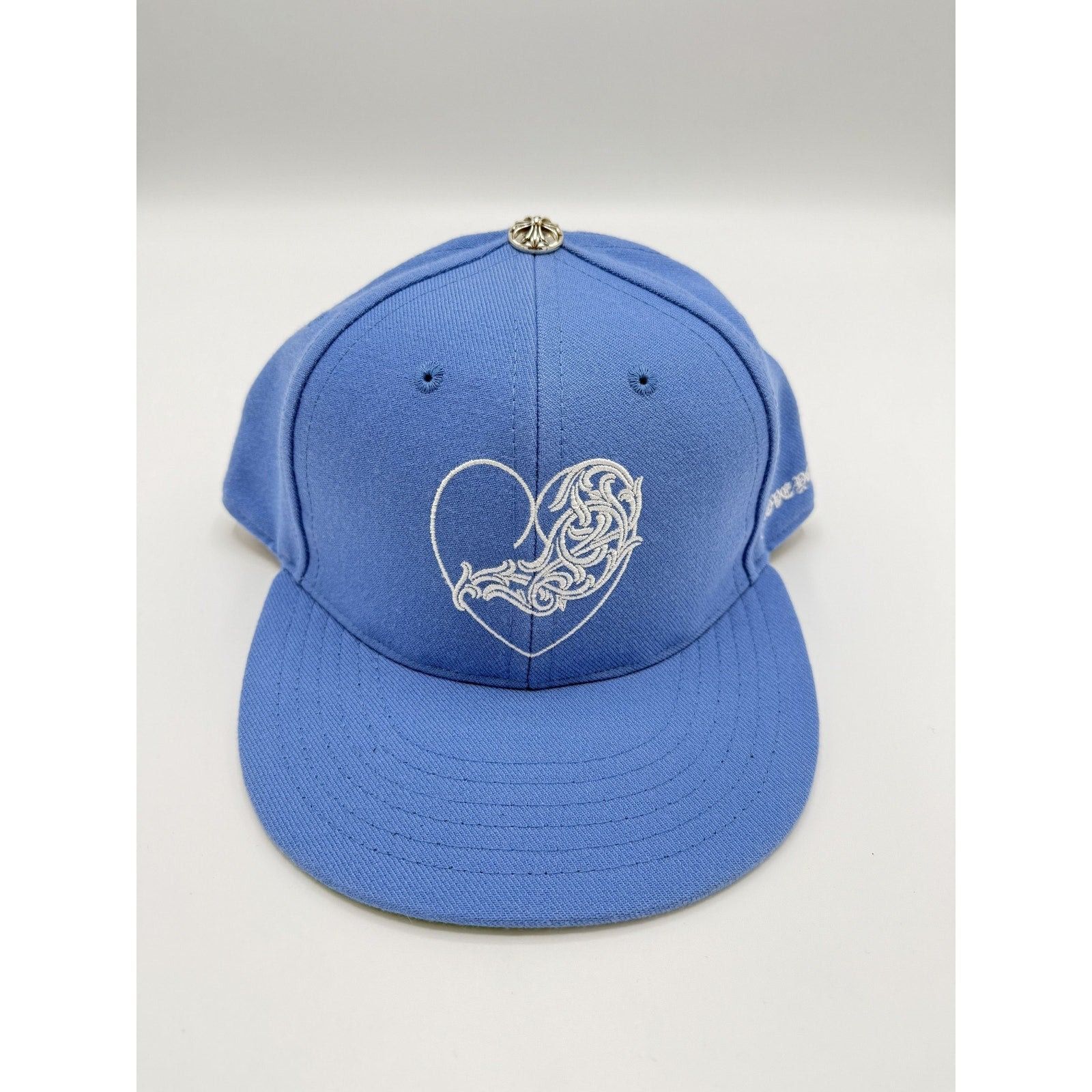 Chrome Hearts CH CHROME 7 3/8 HEARTS BLUE HEART HAT LOVE YOU FITTED Size ONE SIZE - 12 Thumbnail