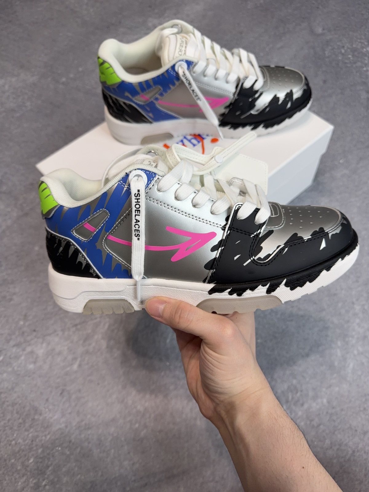 (B).Stroy × Off-White Off-White x Bstroy Out Of Office Sneakers Size US 8 / IT 38 - 2 Thumbnail