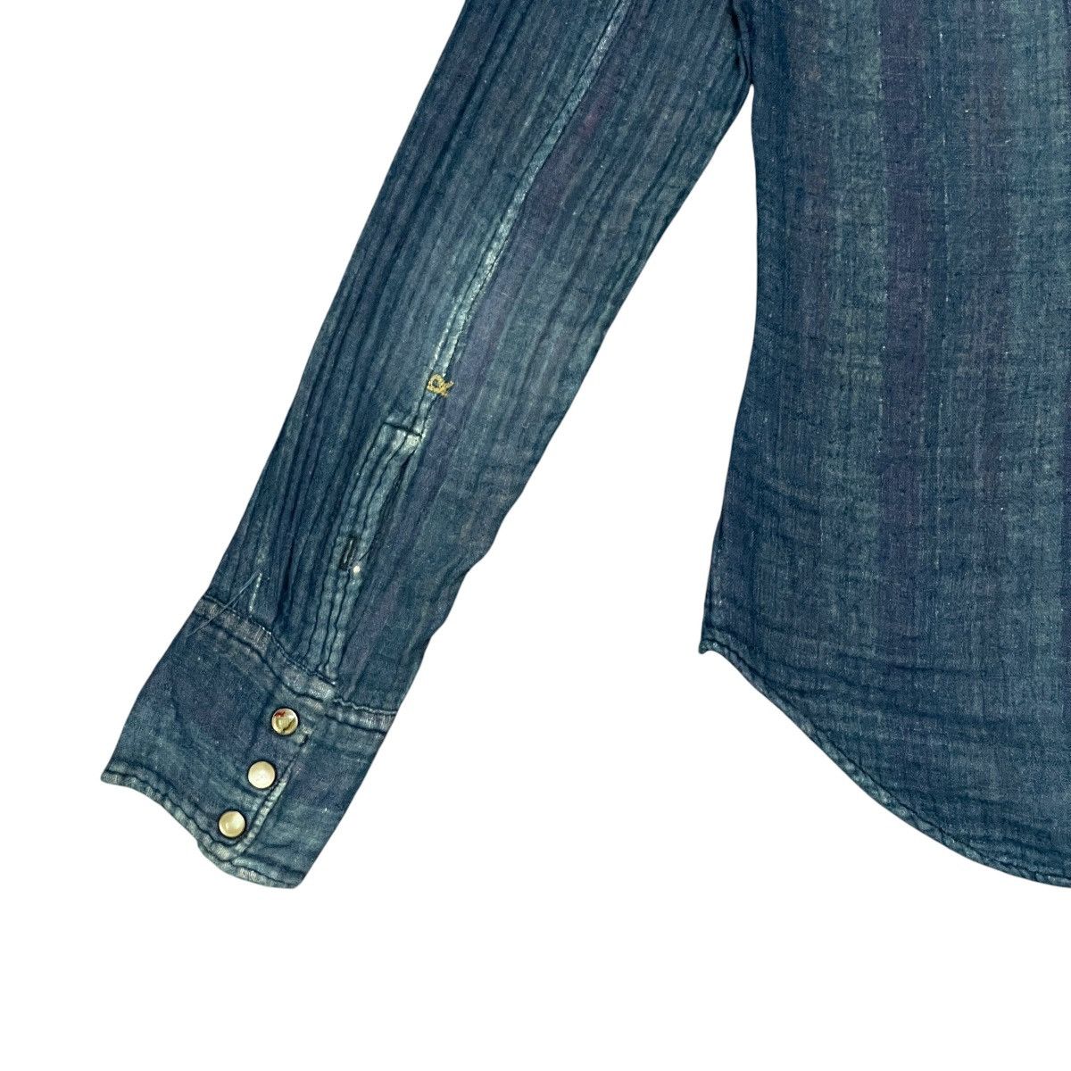 45rpm Vintage 45rpm Japan Indigo Lined Unisex Western Denim Shirt Size US M / EU 48-50 / 2 - 12 Thumbnail