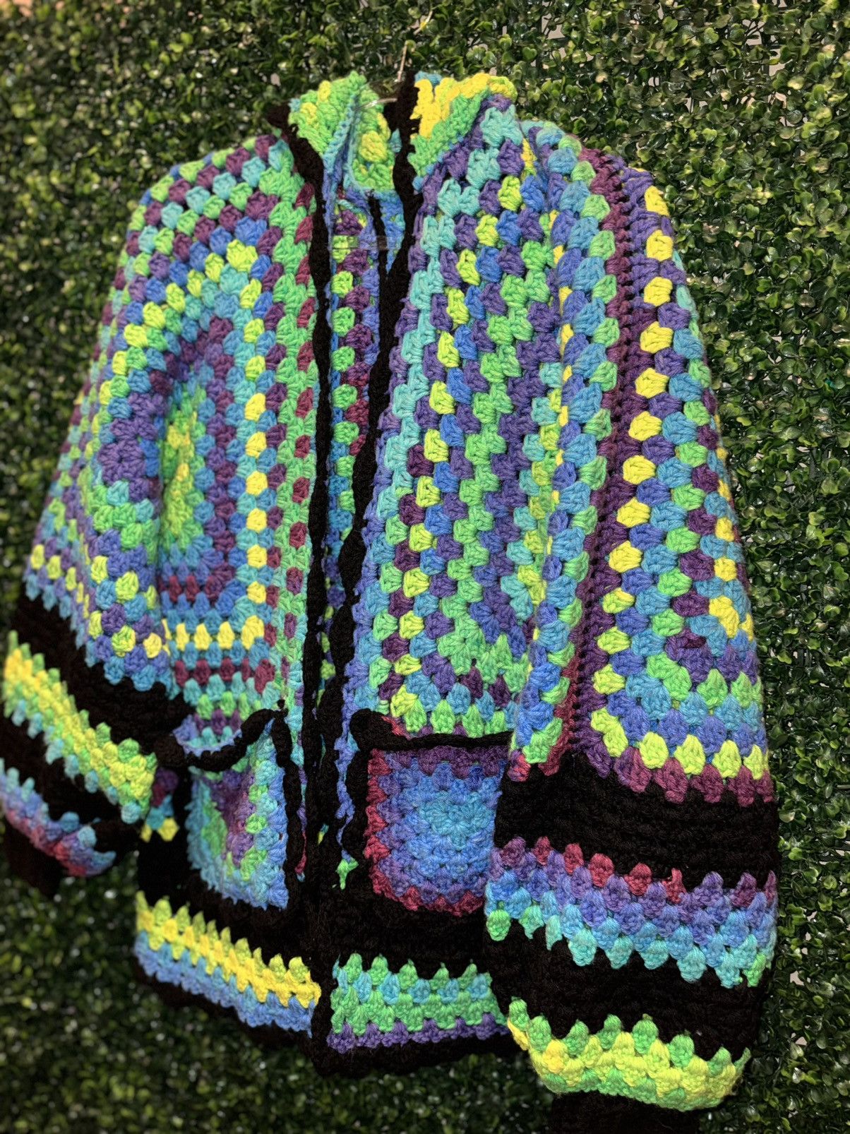 Other Hand crocheted granny square cardigan. BNWOT fits like a L Size L / US 10 / IT 46 - 3 Thumbnail
