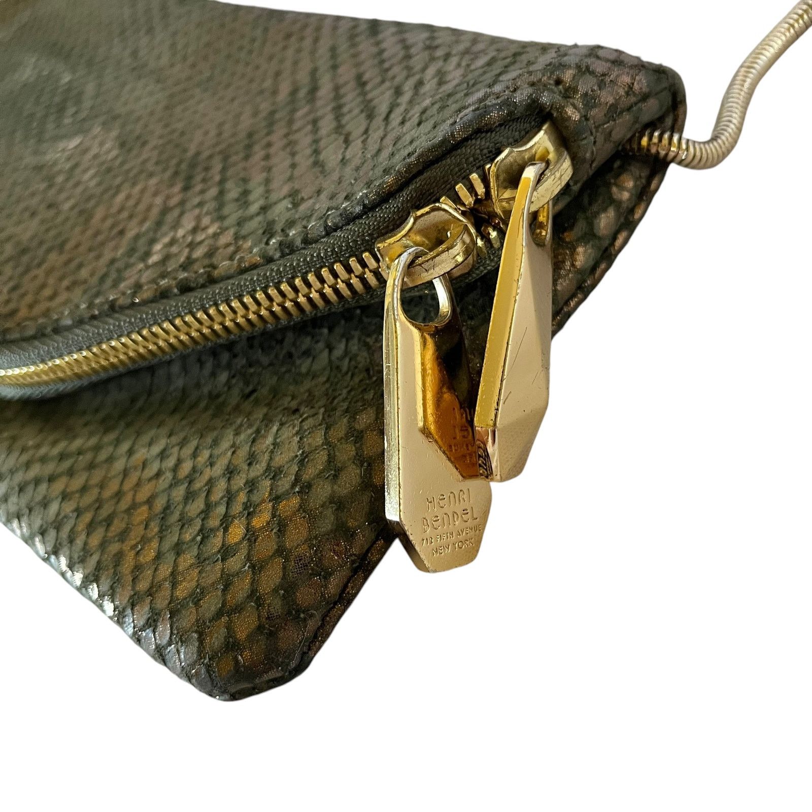Henri Bendel Henri Bendel Debutante Slim Snake Print Clutch Evening Bag Size ONE SIZE - 8 Thumbnail